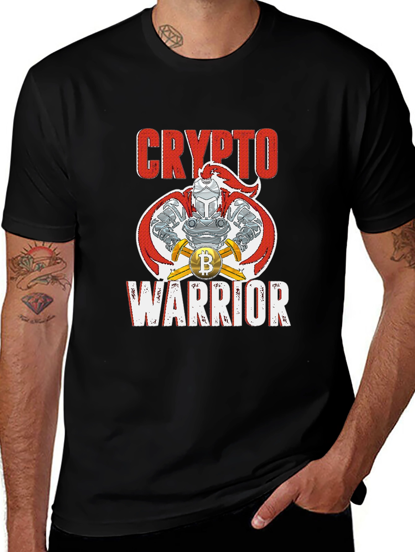 Crypto Warrior T-Shirt: Bitcoin Knight
