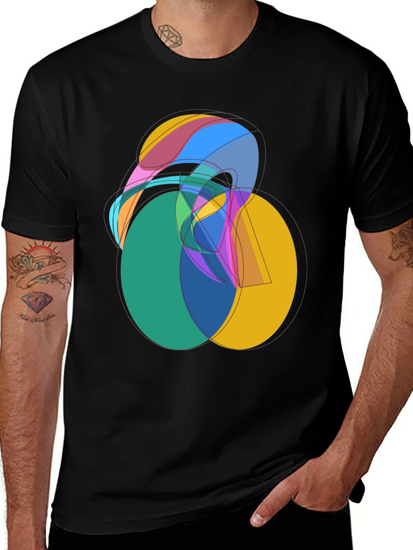 Abstract Graphic Tee - Modern Art Shirt