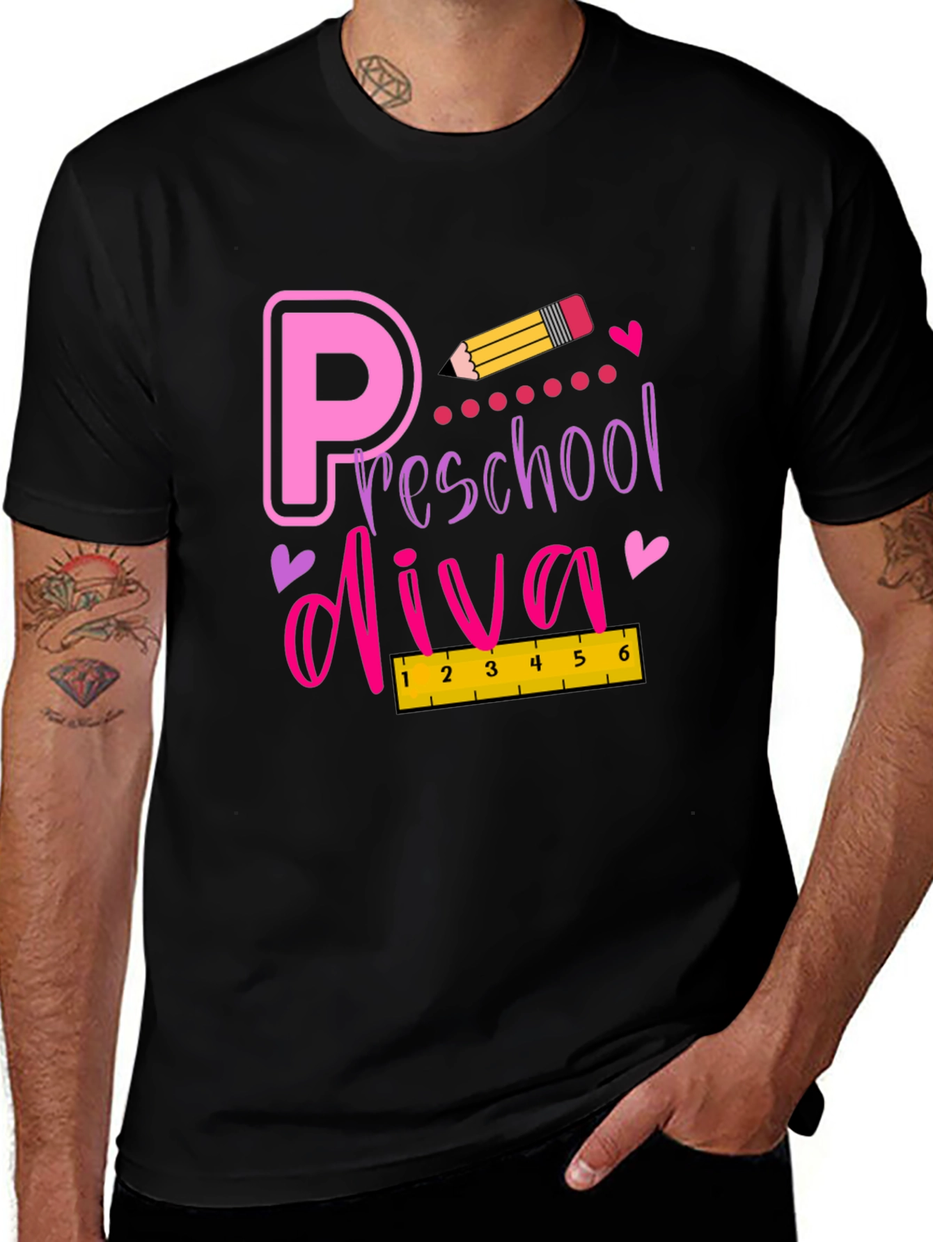 Variant 15 of Preschool Diva Graphic Tee - Back to School