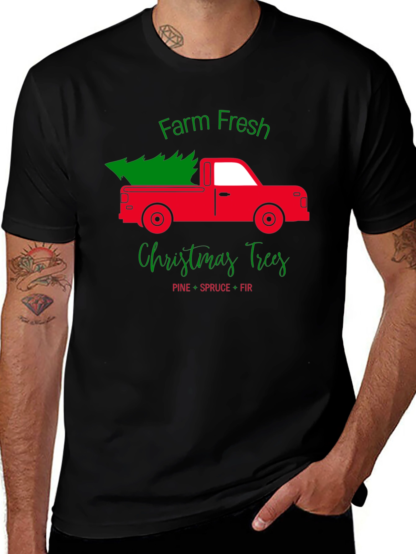 Farm Fresh Christmas Trees Graphic Tee