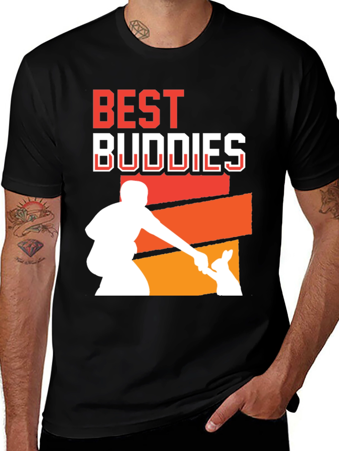 Variant 5 of Best Buddies Graphic Tee - Fun Rabbit & Friend Design
