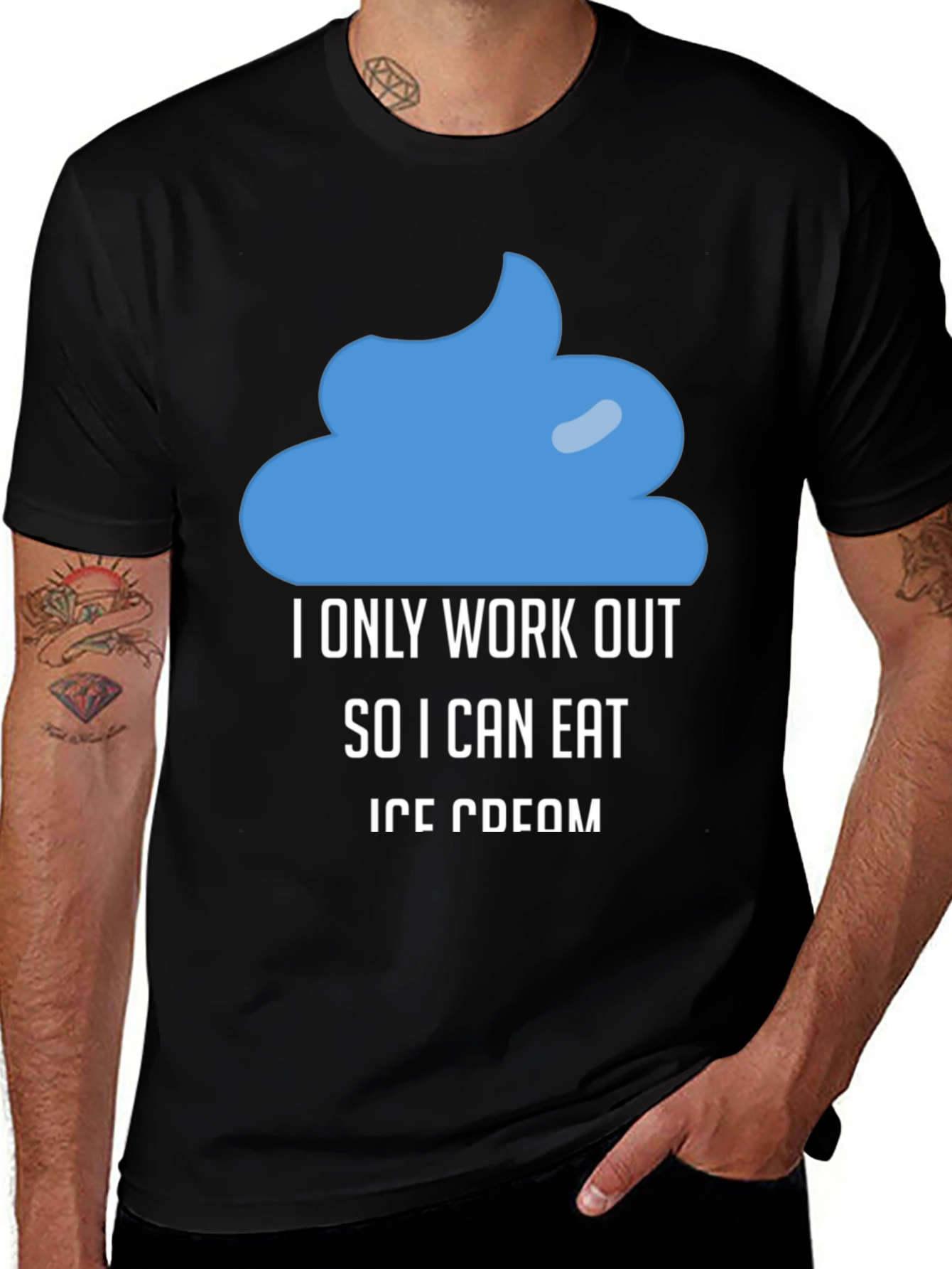 Variant 20 of Funny Ice Cream Workout Motivation T-Shirt