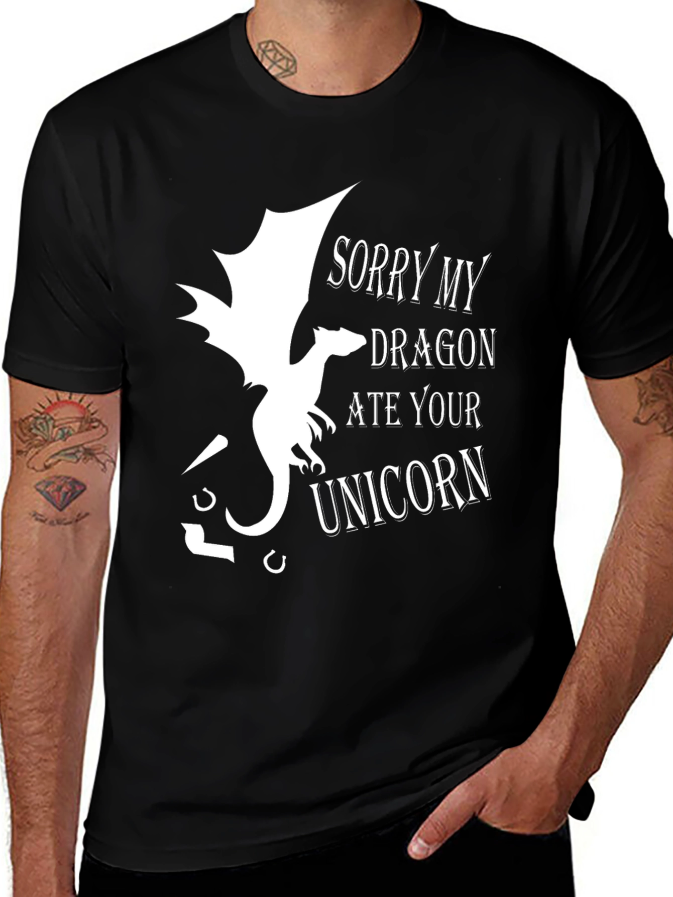 Variant 7 of Dragon Ate Your Unicorn Graphic T-Shirt
