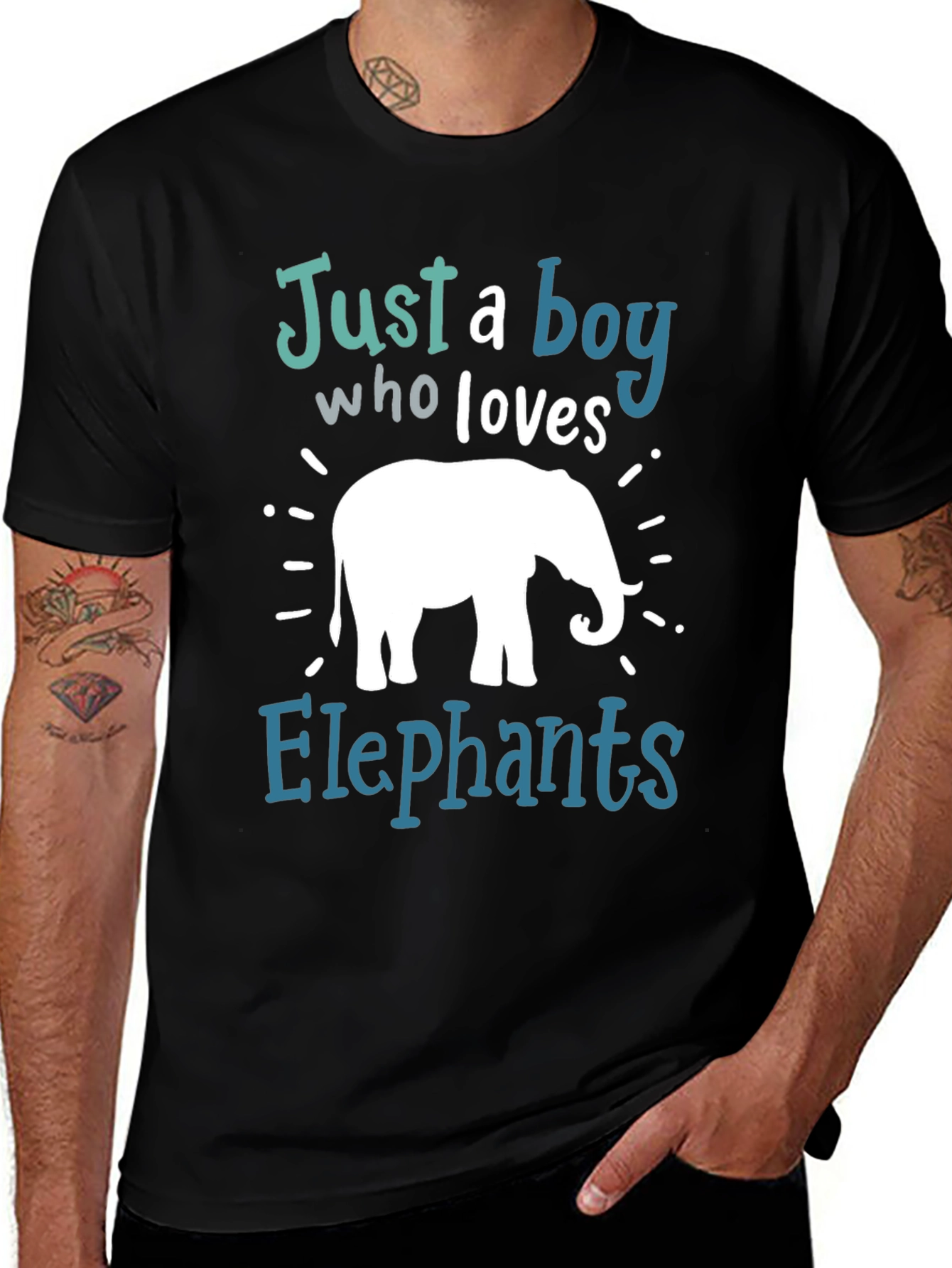 Variant 11 of Boy's Elephant Lover Graphic T-Shirt