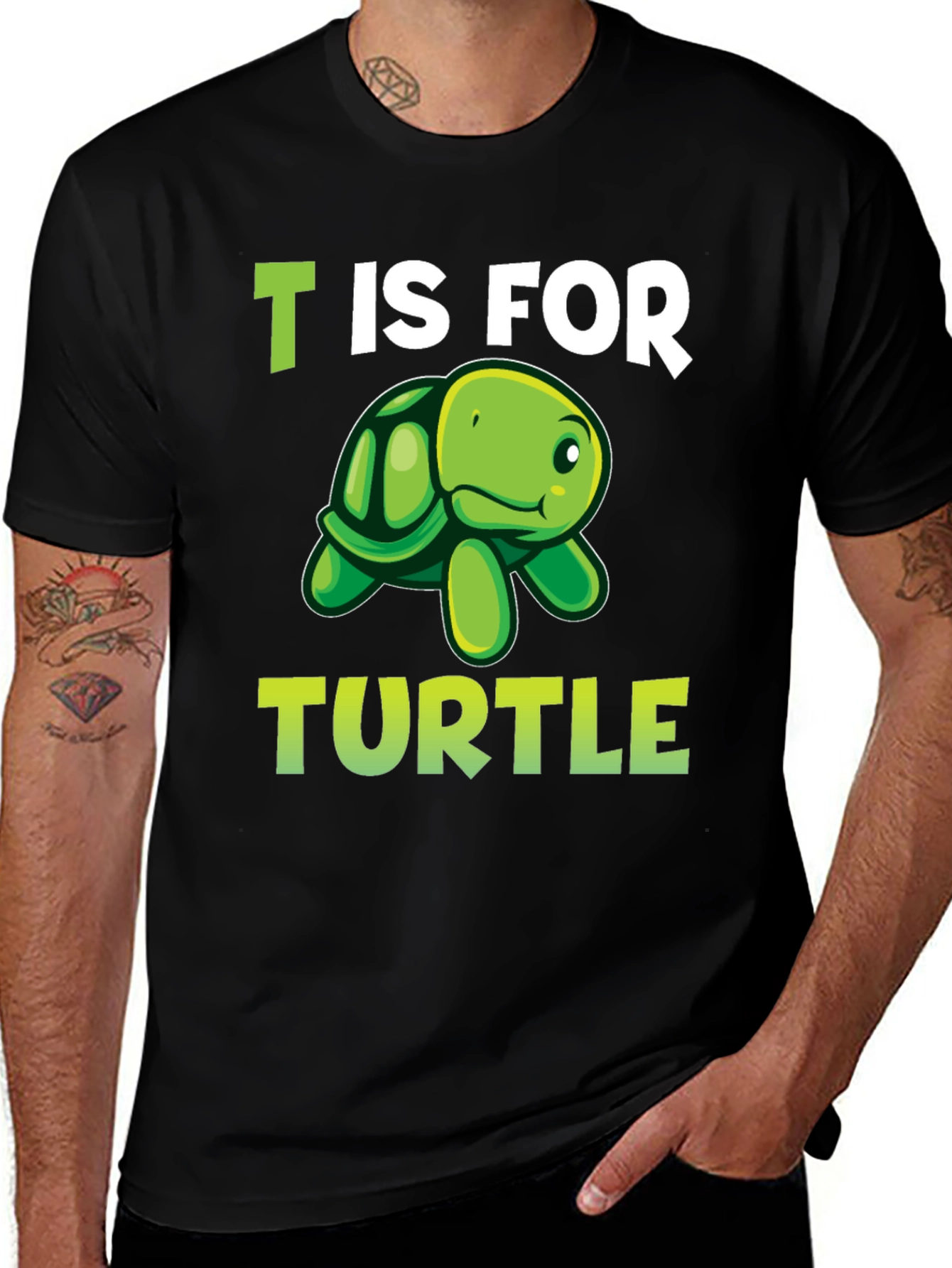 Variant 27 of T is for Turtle T-Shirt - Cute Animal Design