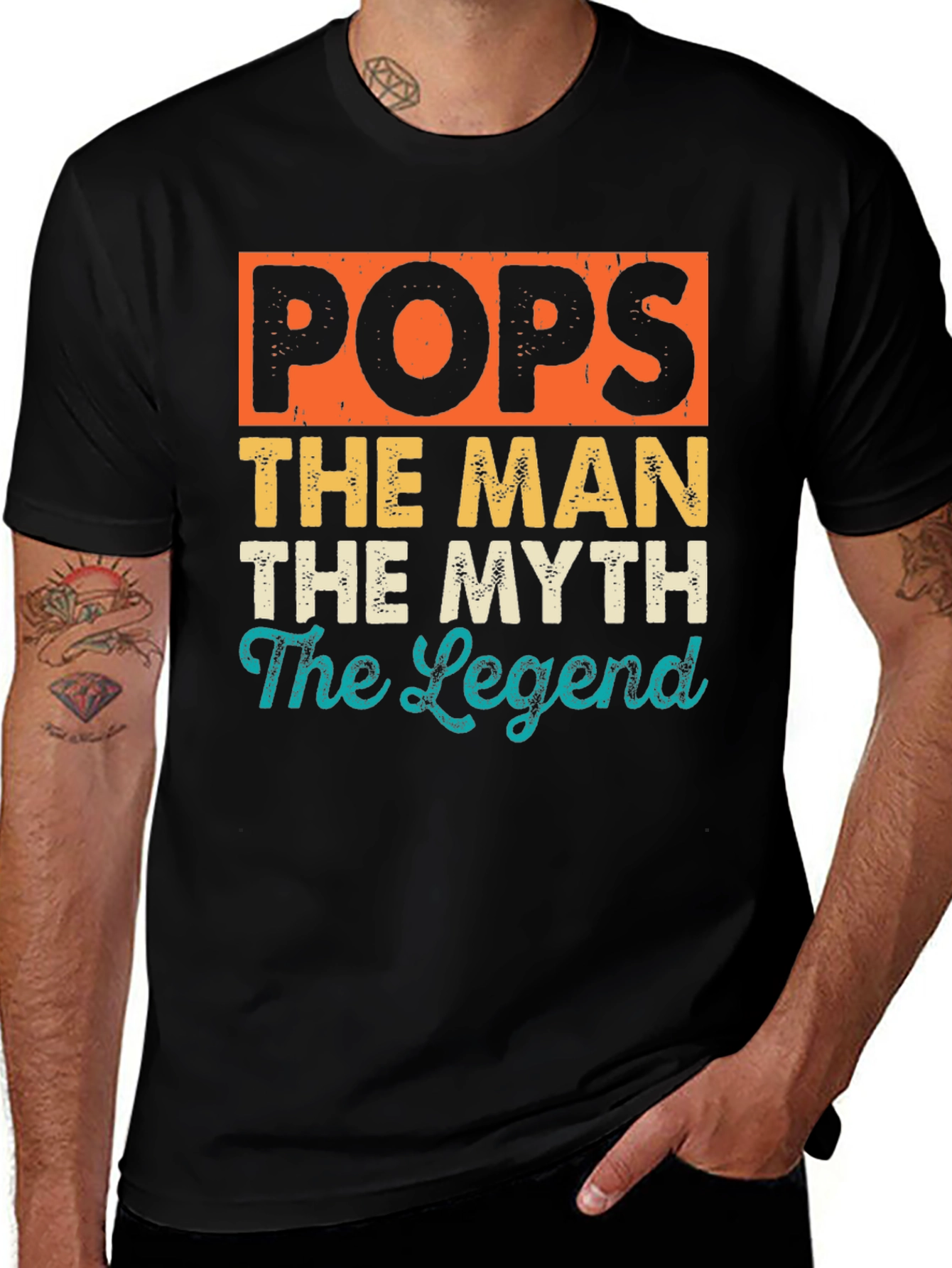 Pops The Man The Myth The Legend Graphic T-Shirt