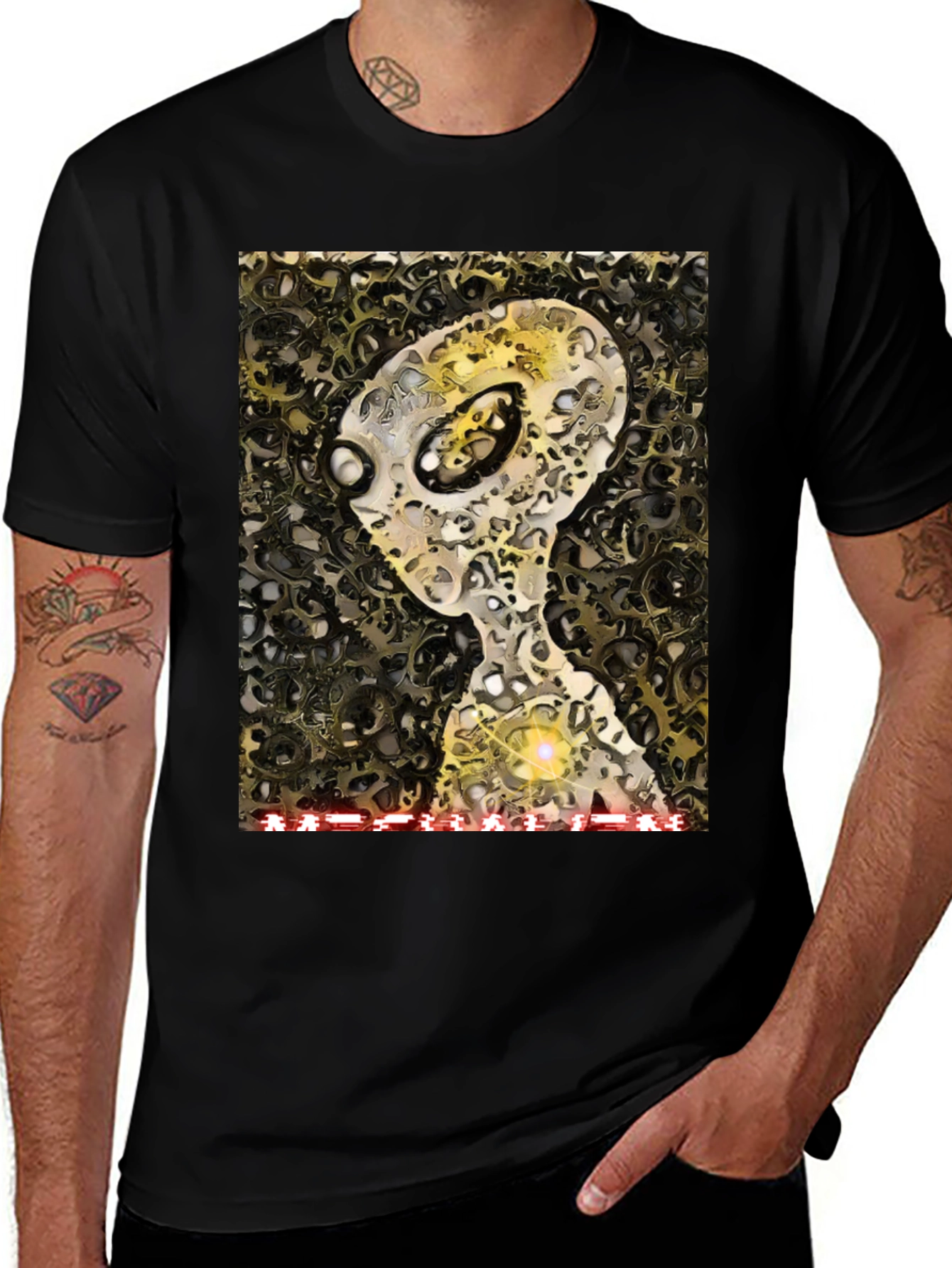 Variant 15 of Alien Cog T-Shirt - Sci-Fi Graphic Tee