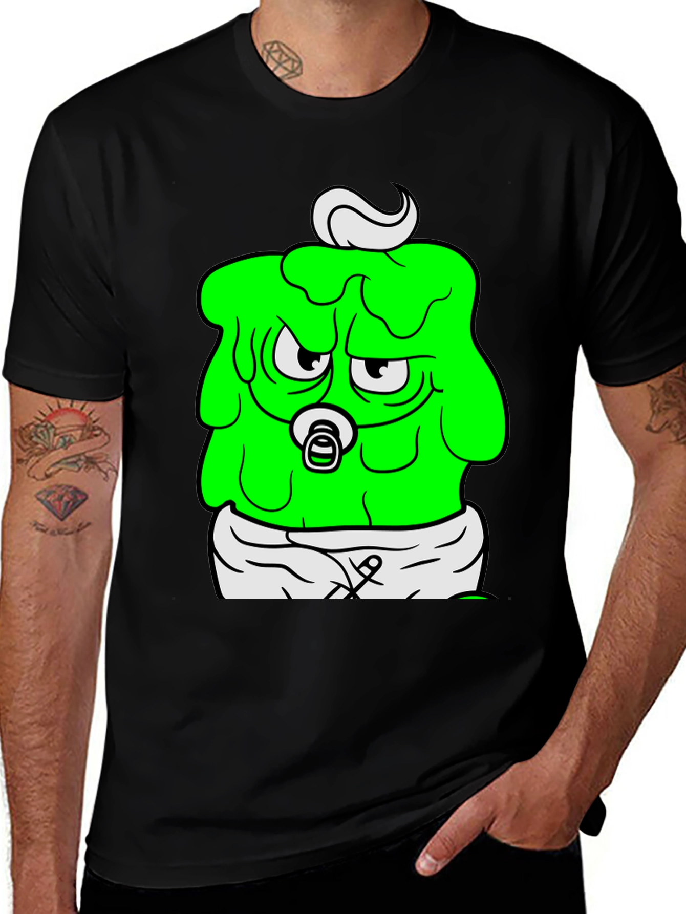 Variant 13 of Grumpy Green Monster Baby Tee