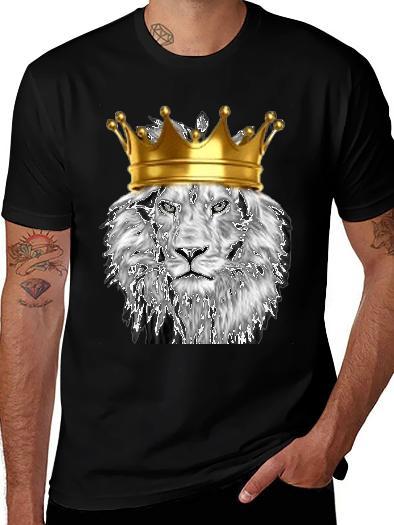 Variant 8 of King Lion Graphic T-Shirt - Black