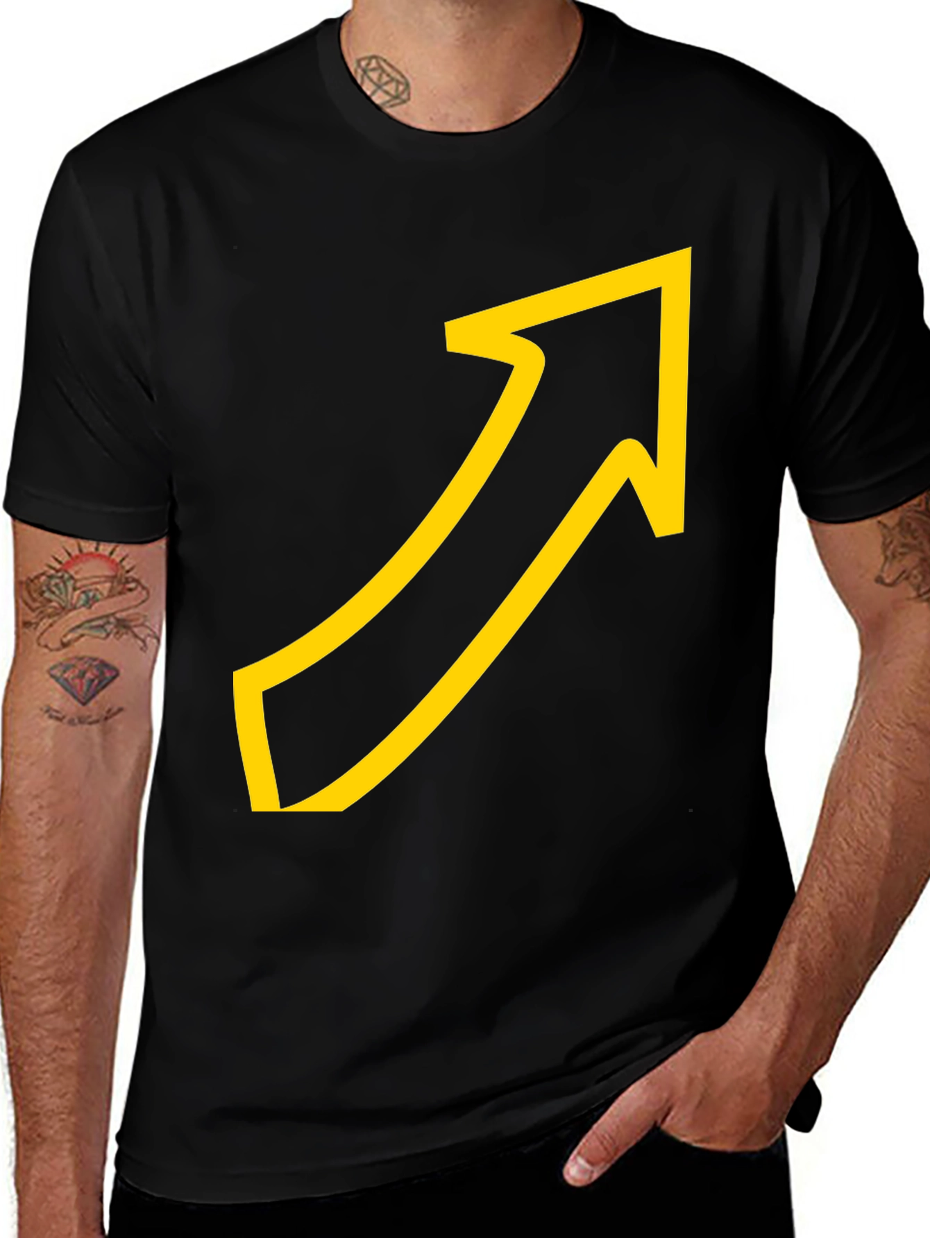 Variant 6 of Upward Arrow Graphic Tee - Casual Comfort