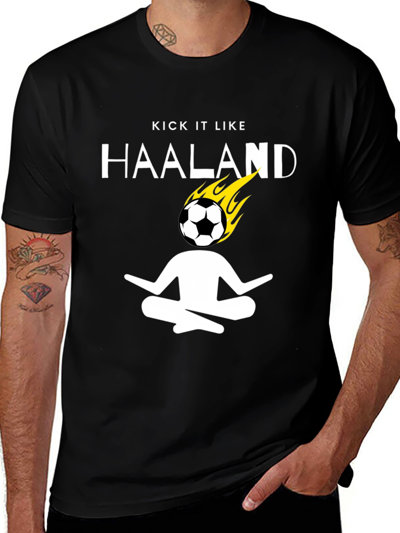 Variant 16 of Kick It Like Haaland T-Shirt - Soccer Meditation