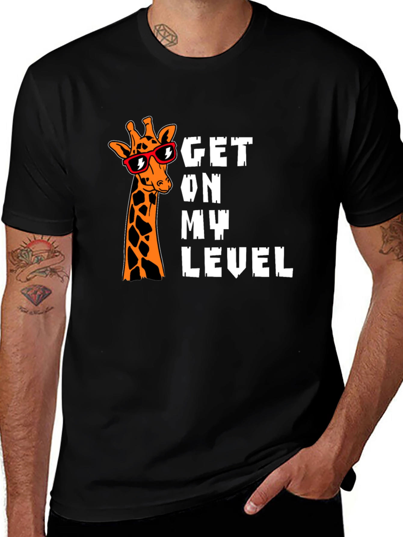 Variant 29 of Get on My Level Giraffe Graphic T-Shirt
