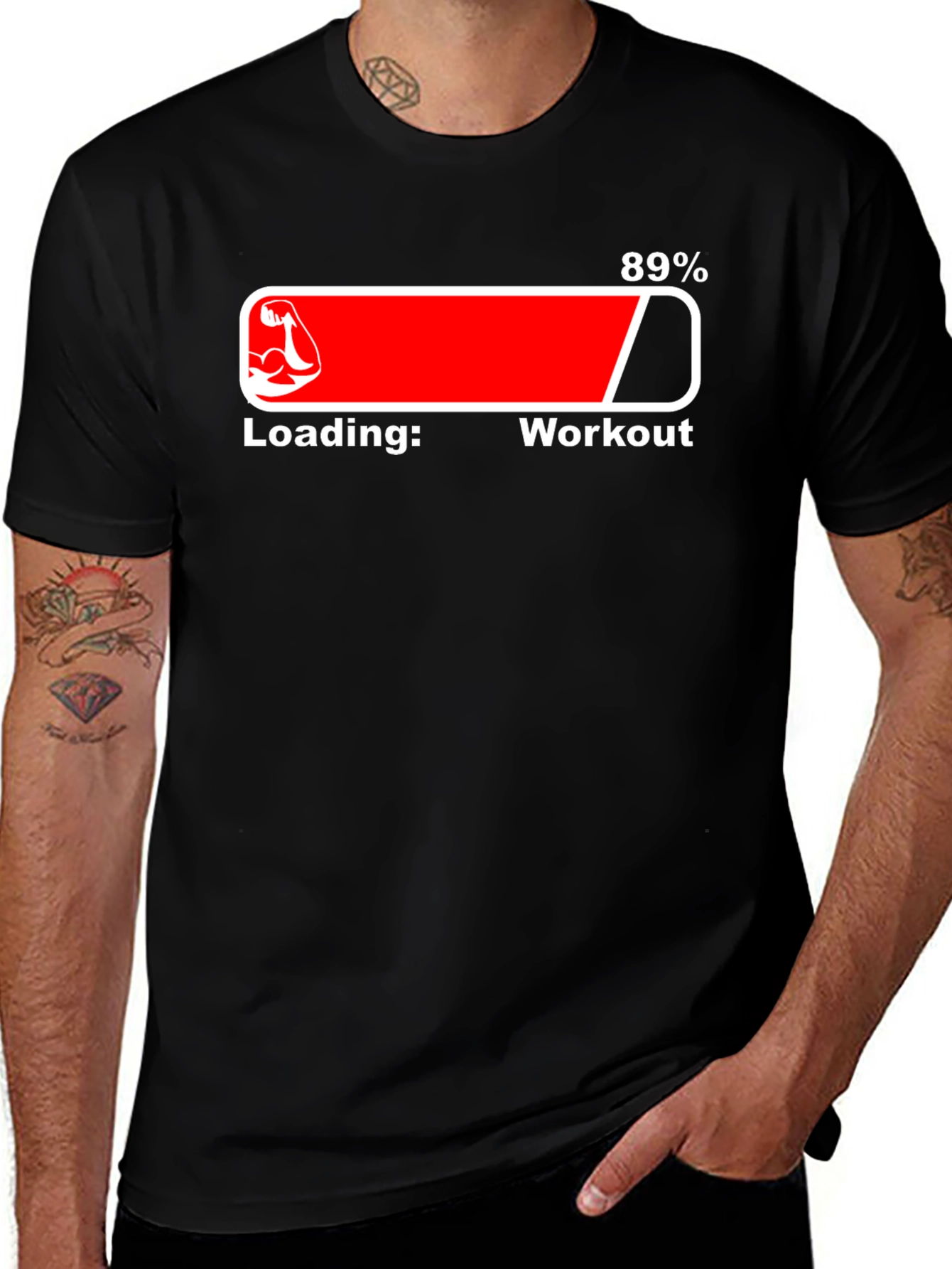 Variant 30 of Workout Loading T-Shirt - Gym Humor Apparel