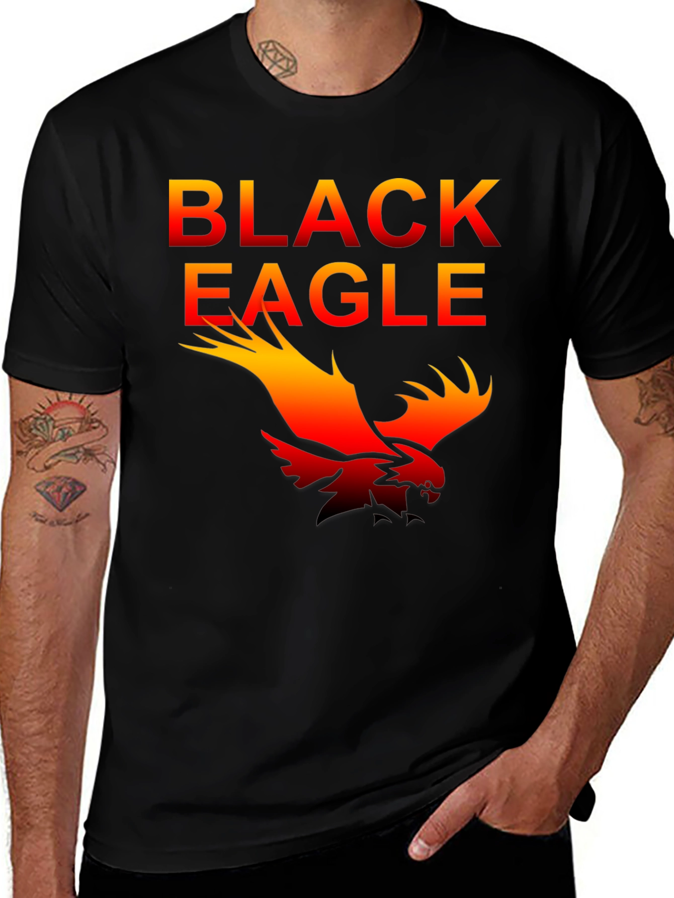 Variant 10 of Black Eagle Graphic T-Shirt - Bold & Stylish