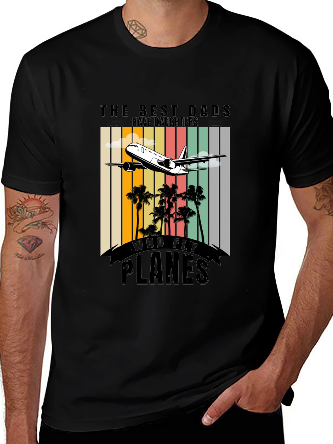 Best Dads Fly Planes Graphic Tee - Aviation Father's Day Shirt
