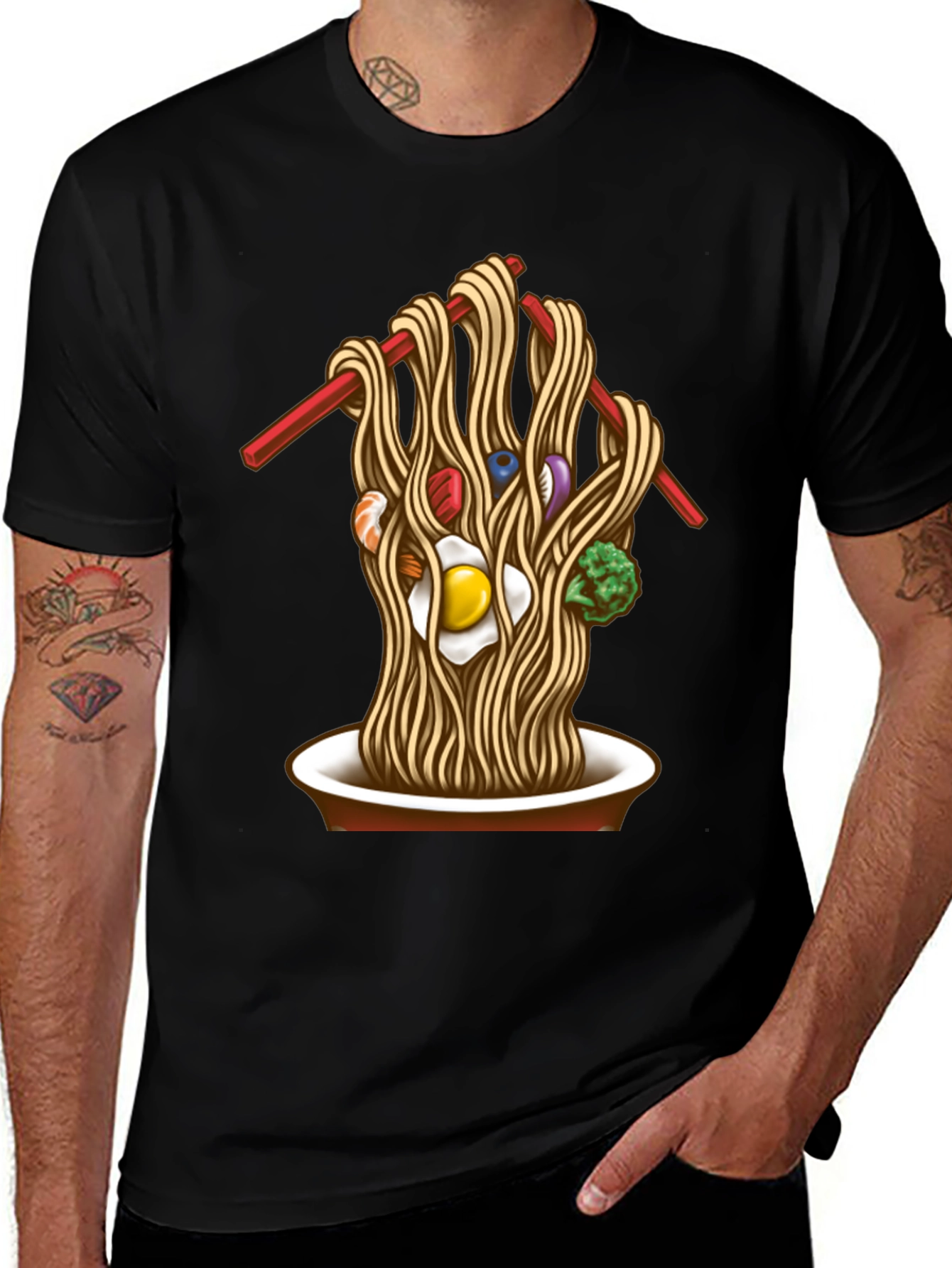Variant 2 of Noodle Bowl Graphic Tee - Unique Ramen Design T-Shirt