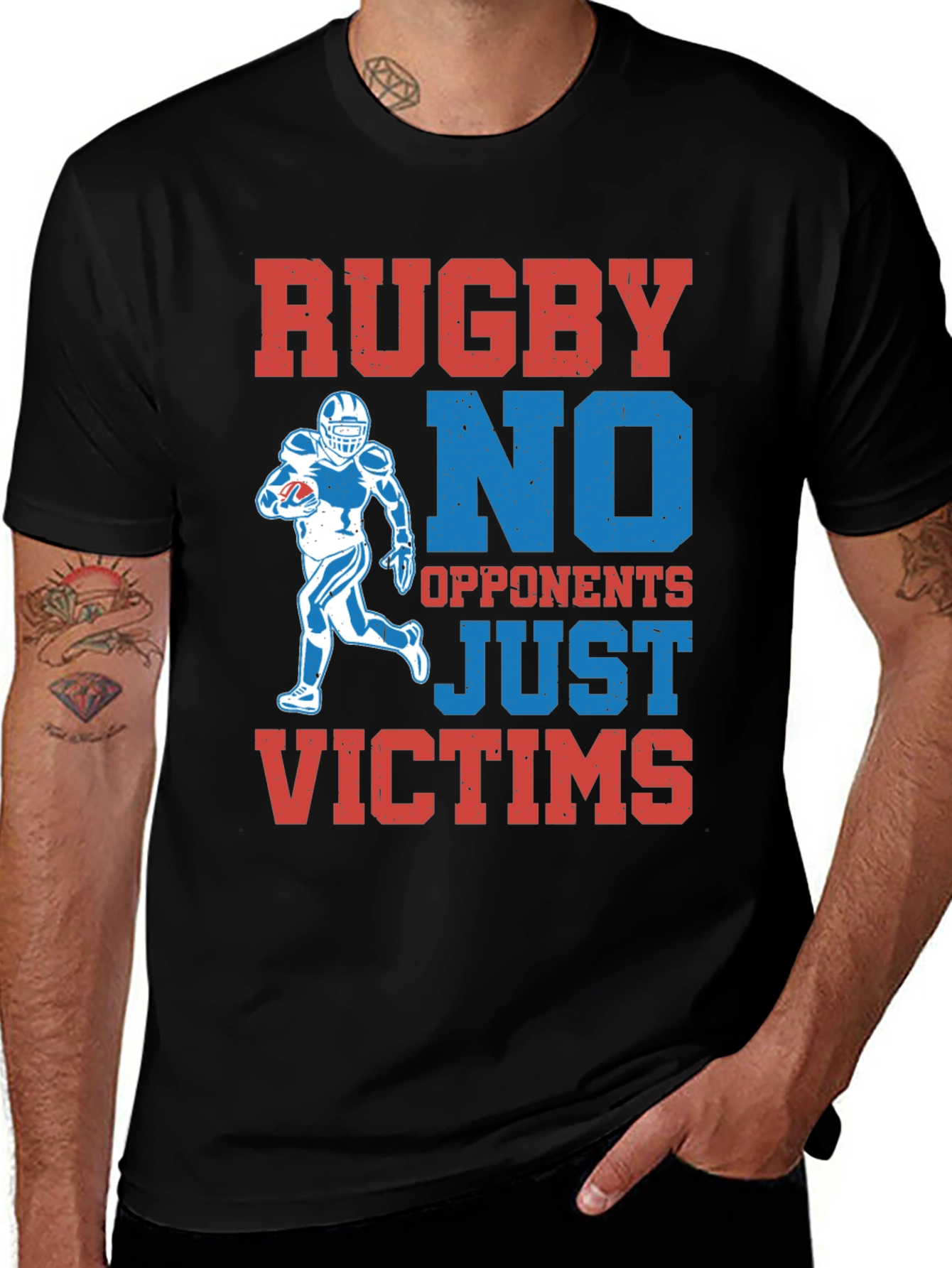 Variant 8 of Rugby No Opponents Just Victims Graphic T-Shirt