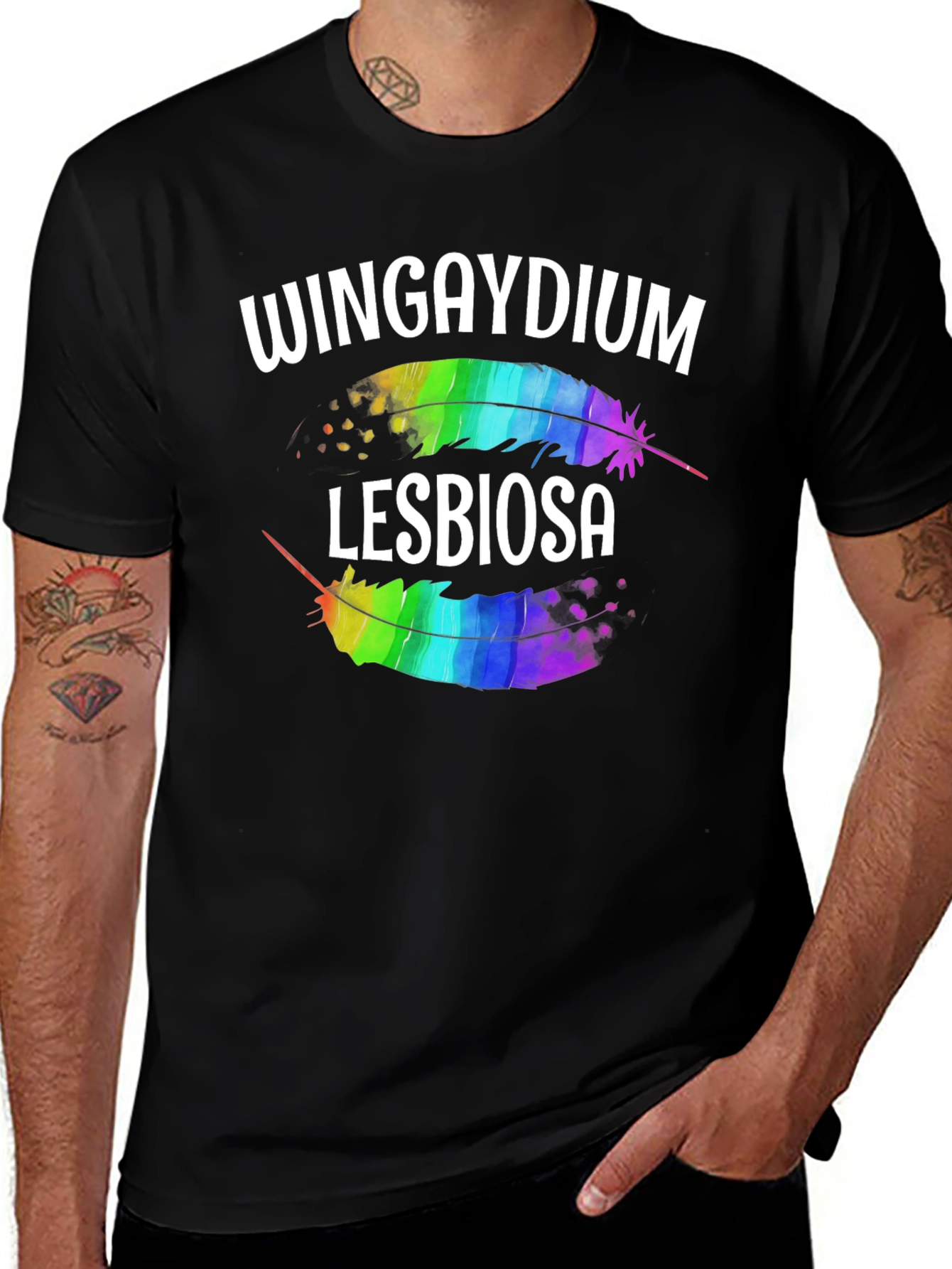 Variant 12 of Wingaydium Lesbiosa LGBTQ+ Pride T-Shirt