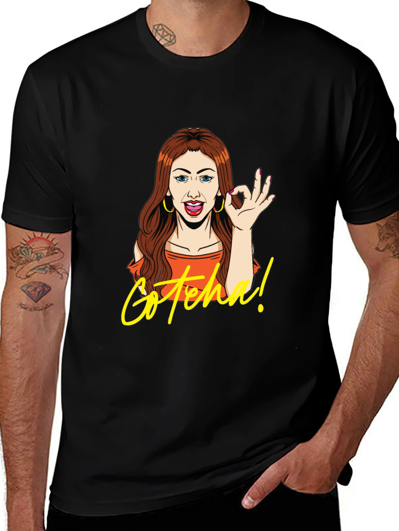 Variant 12 of Gotcha! Graphic T-Shirt - Fun Pop Art Tee