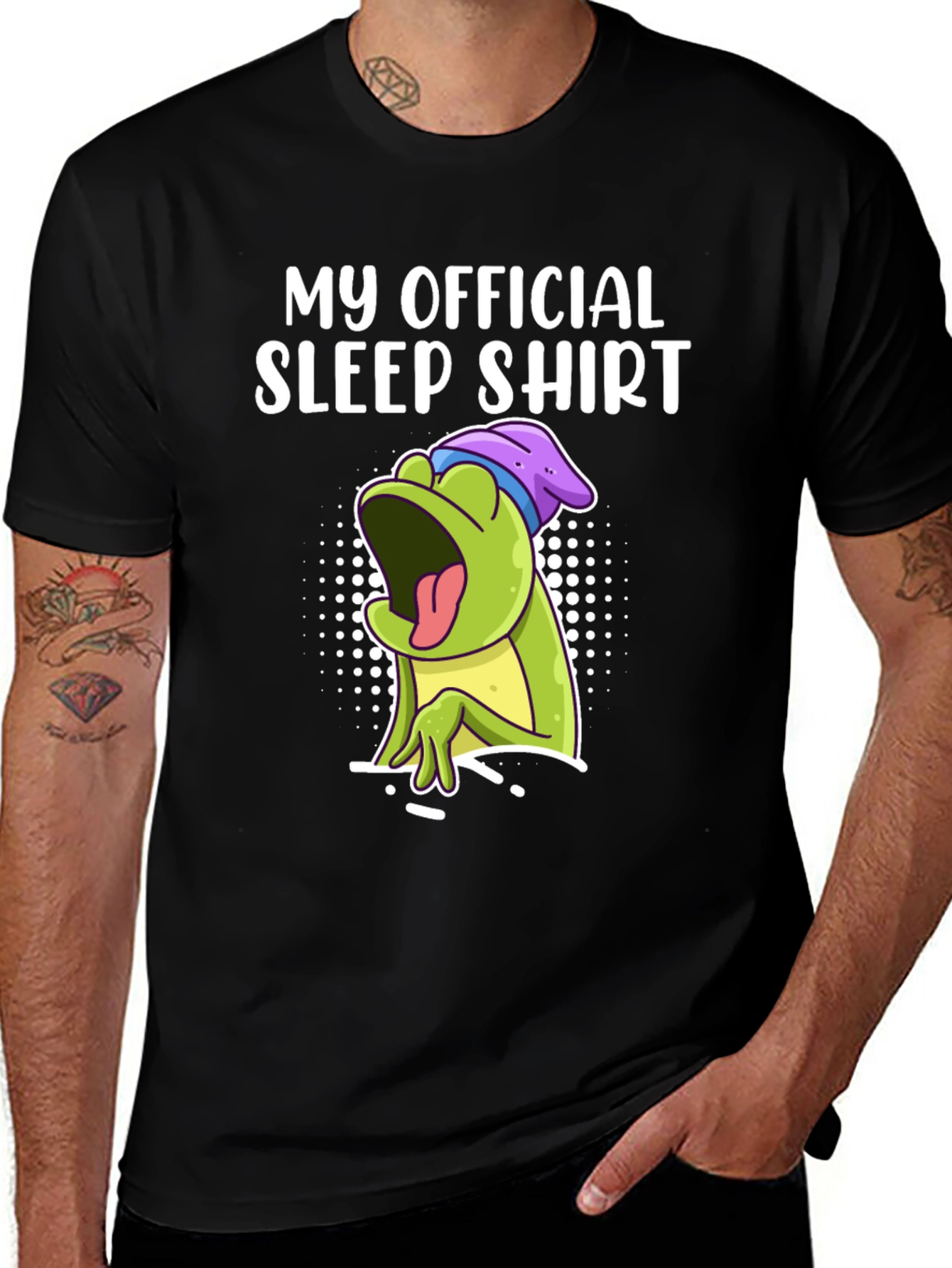 Variant 15 of Official Sleep Shirt - Funny Frog Graphic Tee