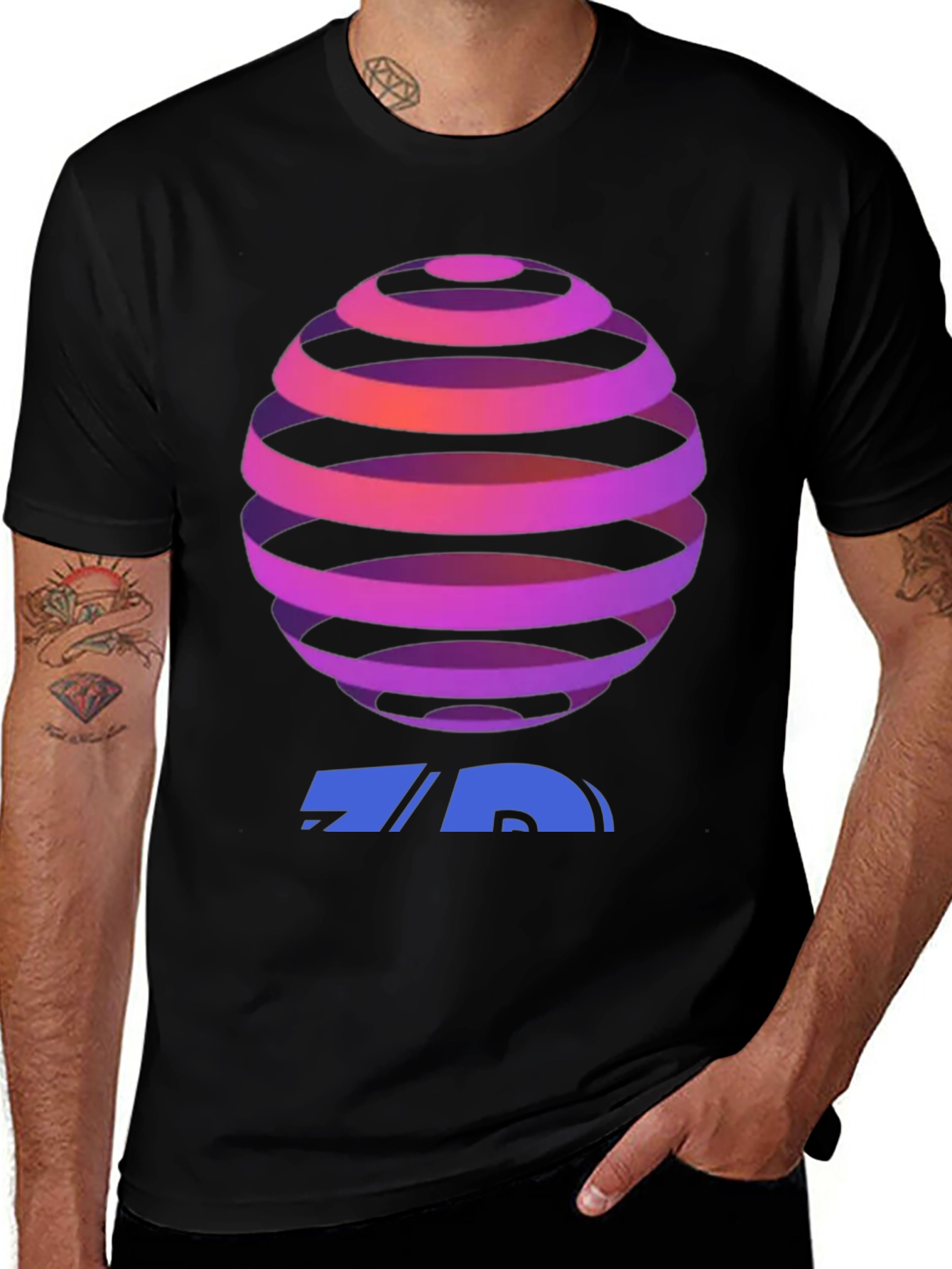 Geometric Sphere Graphic T-Shirt