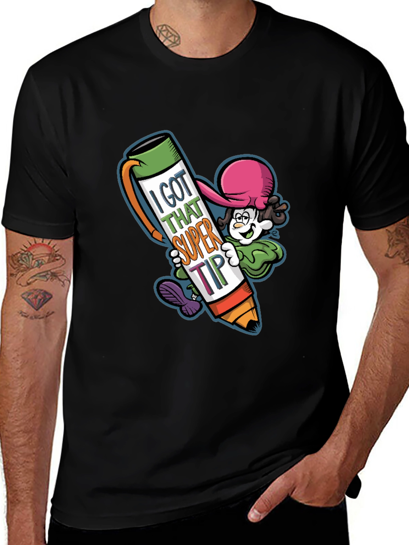 Variant 23 of I Got That Super Tip Graphic Tee - Novelty T-Shirt
