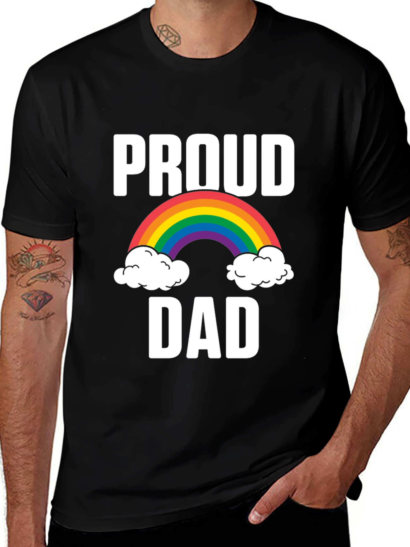 Variant 29 of Proud Dad Rainbow Graphic Tee