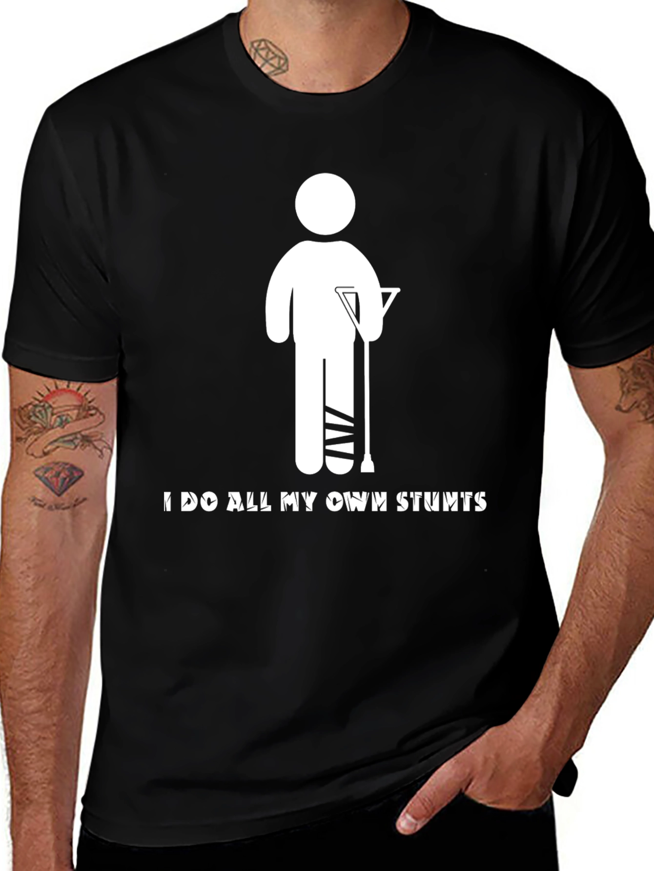 Variant 25 of I Do All My Own Stunts Graphic Tee