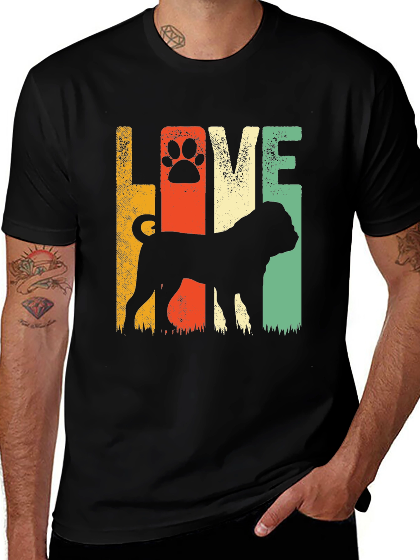 Retro Dog Love T-Shirt