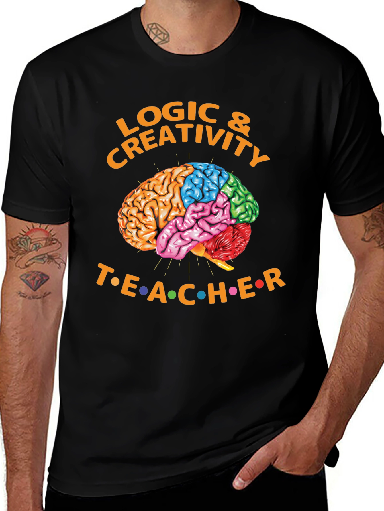 Variant 20 of Logic & Creativity Teacher Graphic T-Shirt