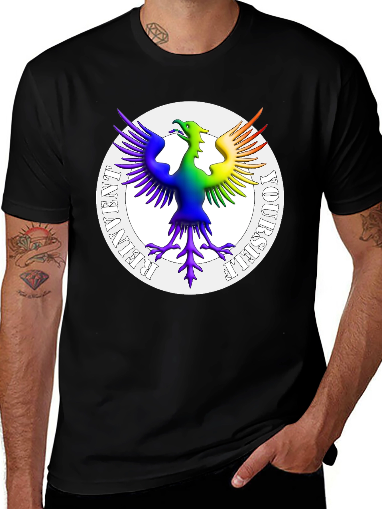 Variant 30 of Rainbow Phoenix Reinvent Yourself T-Shirt