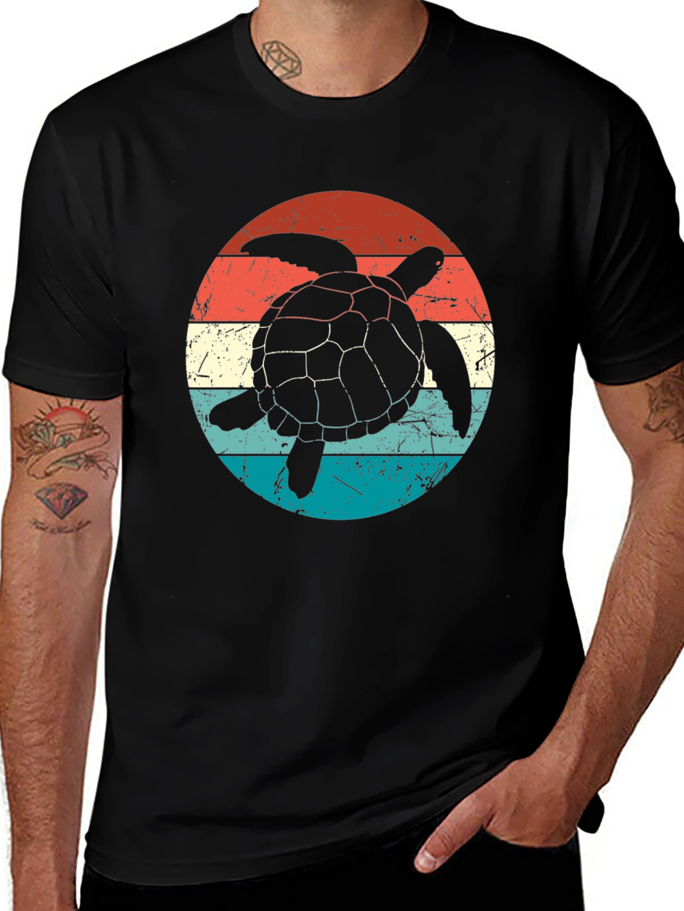 Variant 19 of Vintage Sea Turtle Graphic T-Shirt