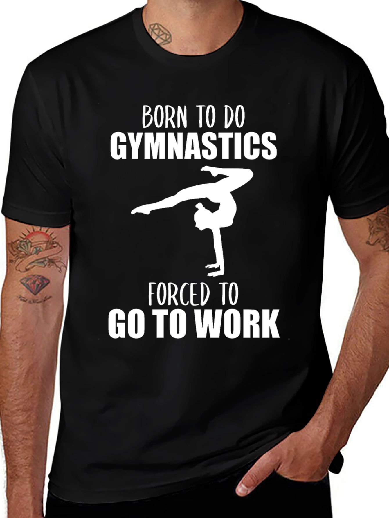 Variant 8 of Born To Do Gymnastics T-Shirt