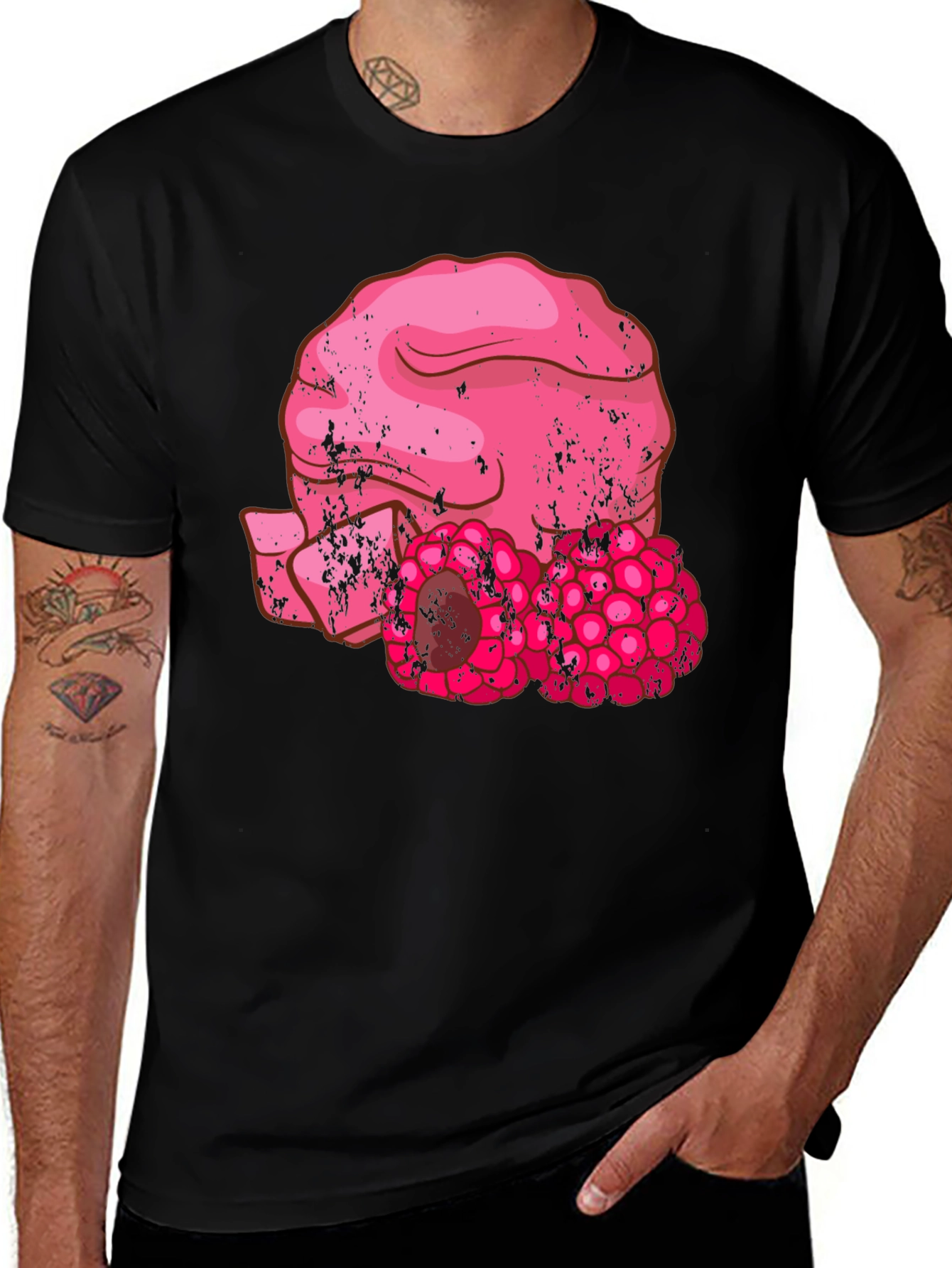Variant 11 of Raspberry T-Shirt - Unique Fruity Design
