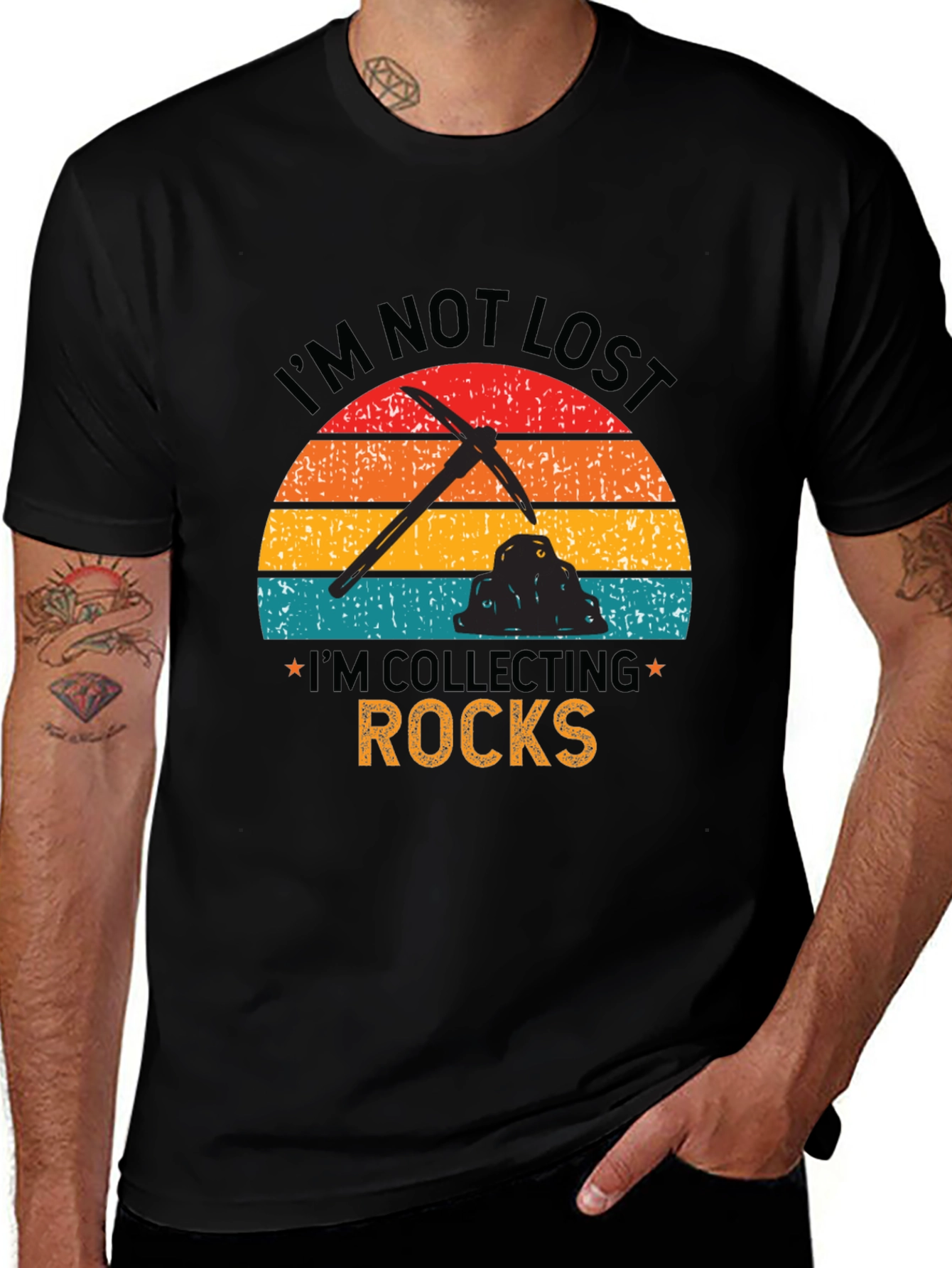 I'm Not Lost Collecting Rocks T-Shirt