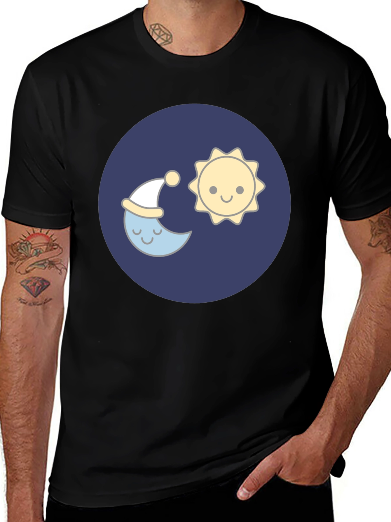 Variant 16 of Cute Sun and Moon Graphic Tee