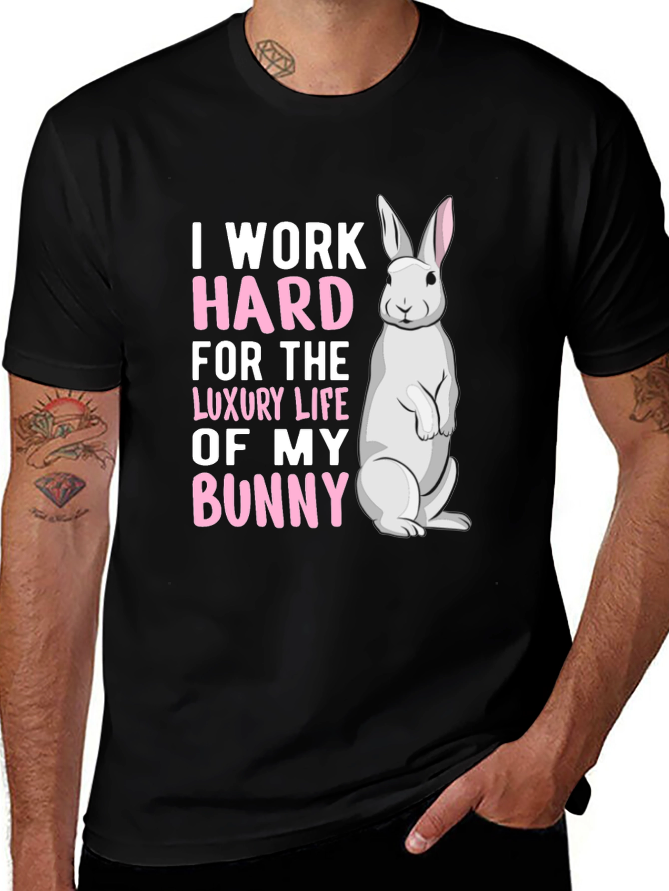 Variant 7 of I Work Hard for the Luxury Life of My Bunny T-Shirt