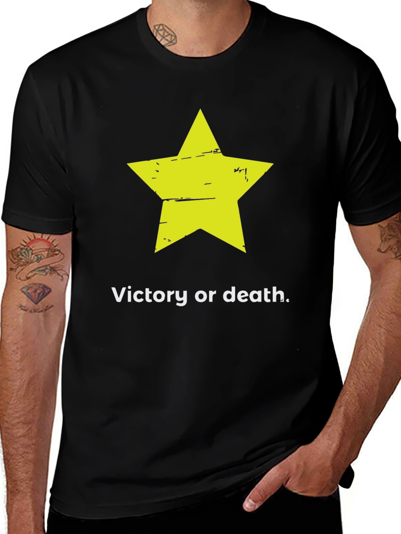 Variant 26 of Victory or Death Star Graphic T-Shirt - Black