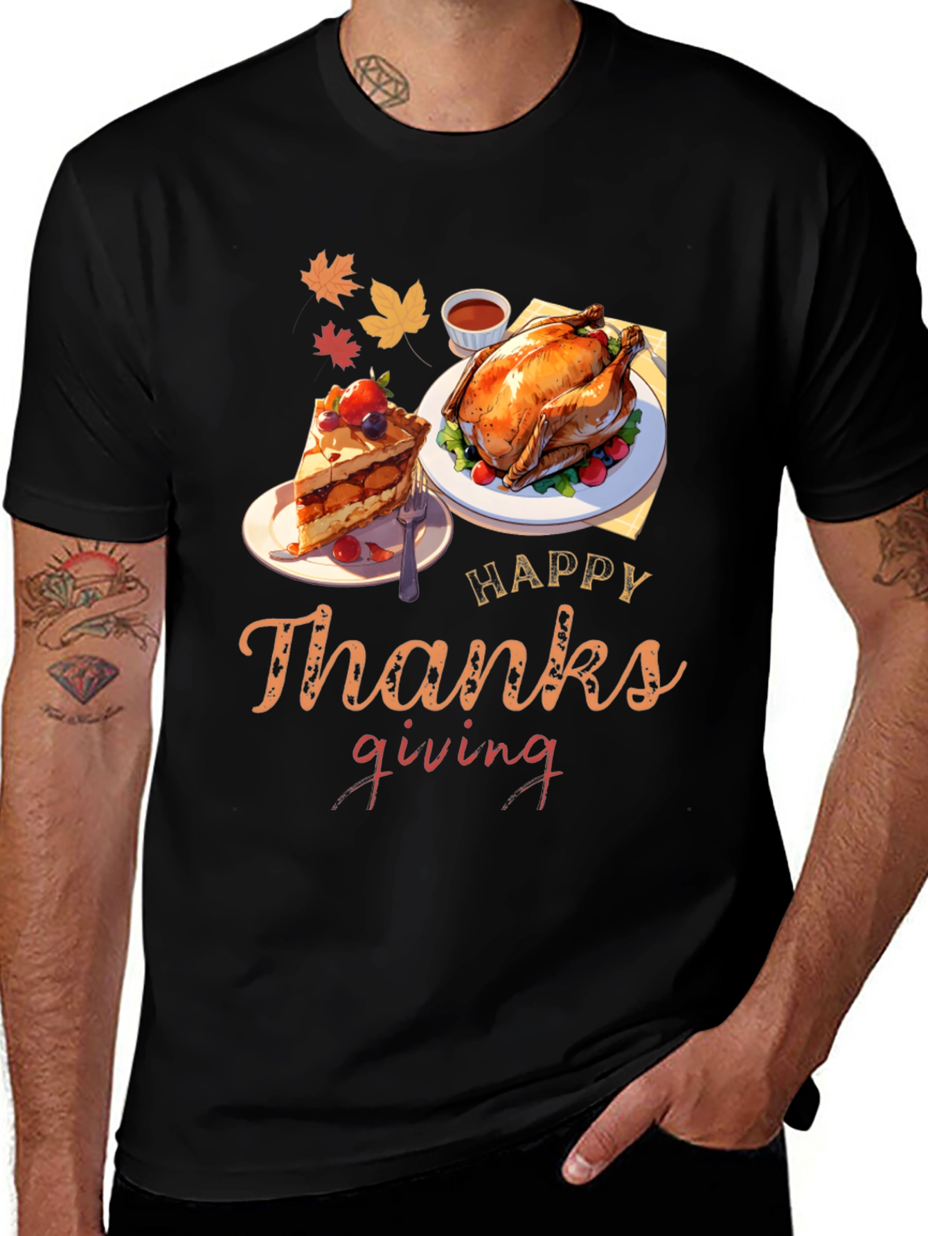 Variant 10 of Happy Thanksgiving Feast Graphic Tee