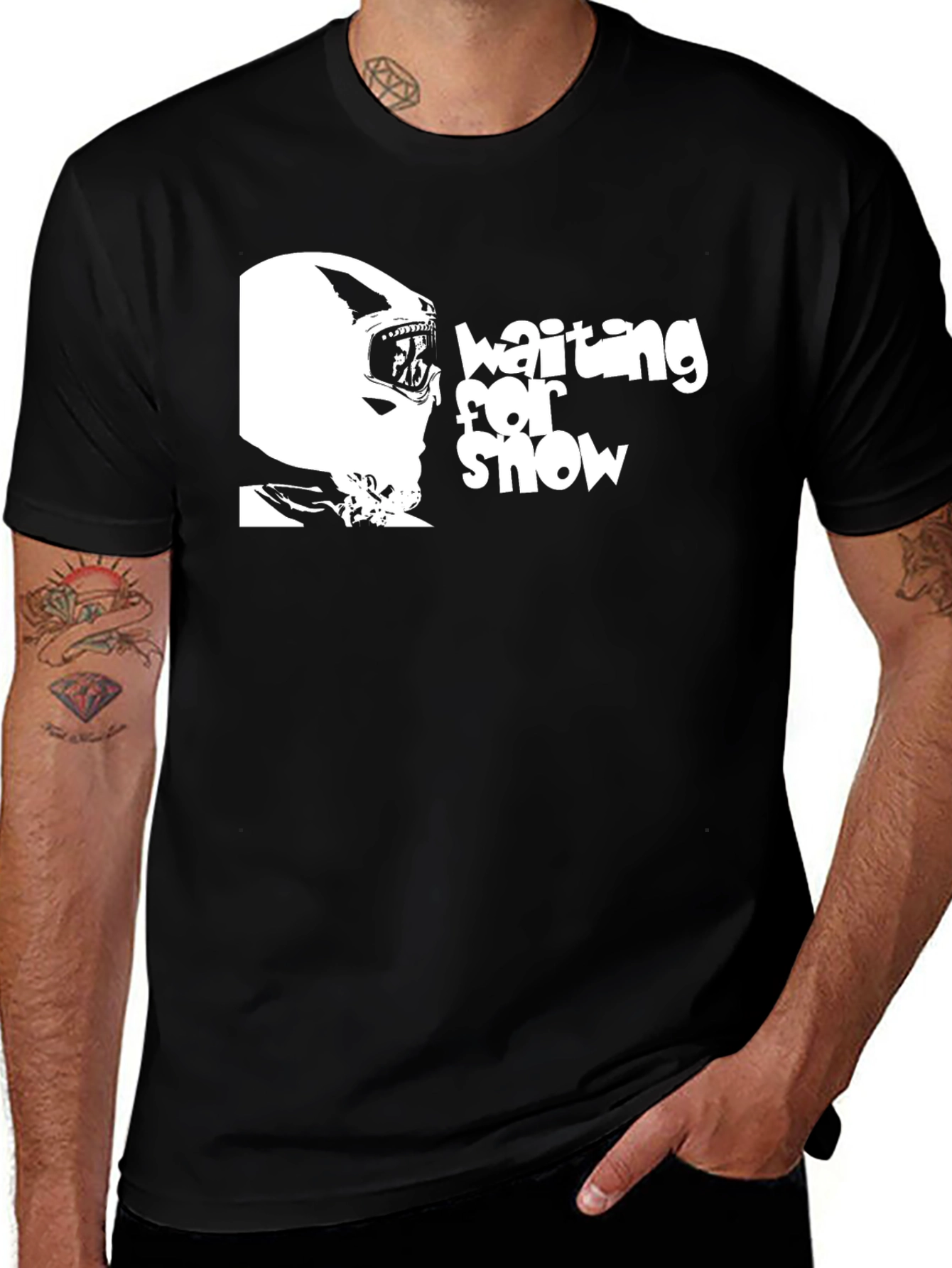 Variant 10 of Waiting for Snow Black T-Shirt
