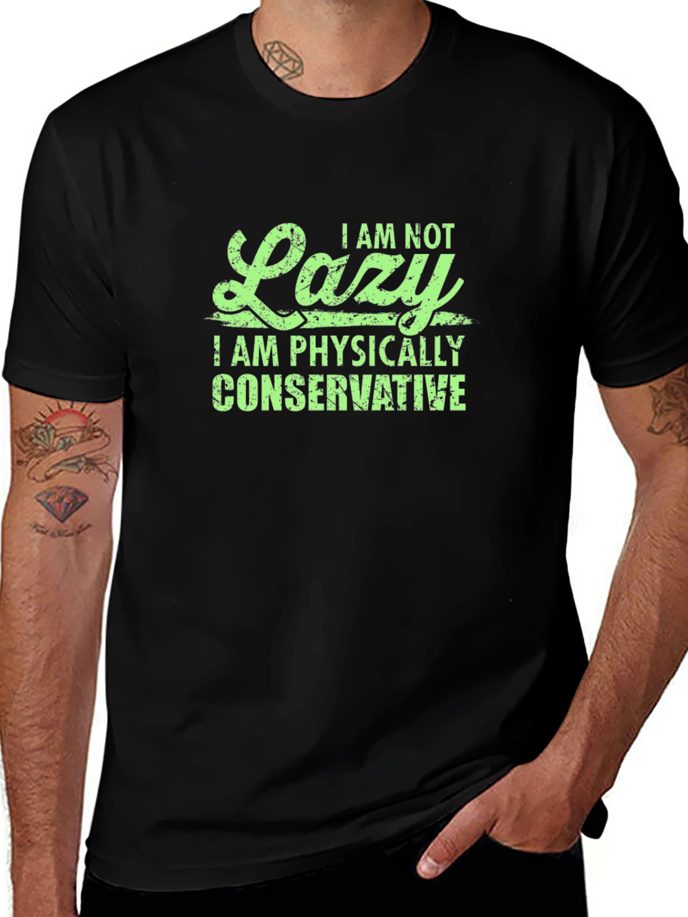Variant 8 of Funny Conservative T-Shirt - I am Not Lazy