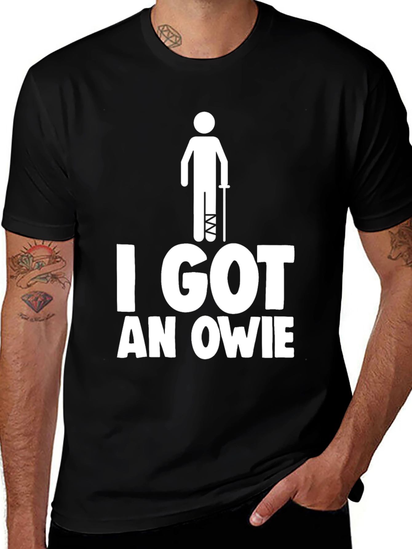 Variant 9 of I Got An Owie Funny Broken Leg T-Shirt