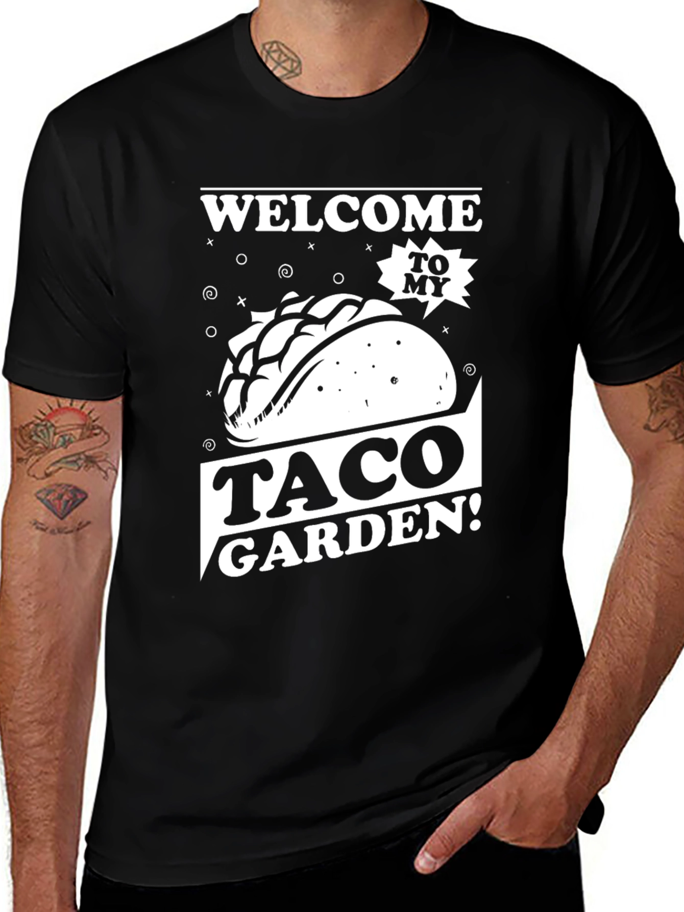 Variant 30 of Welcome To My Taco Garden Black T-Shirt