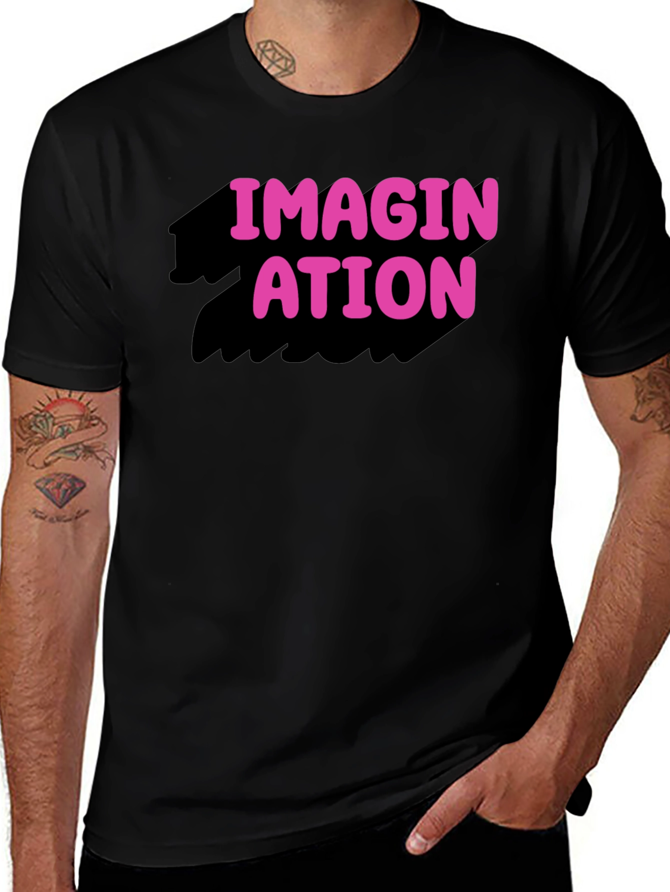 Variant 9 of Imagination Graphic Tee - Black