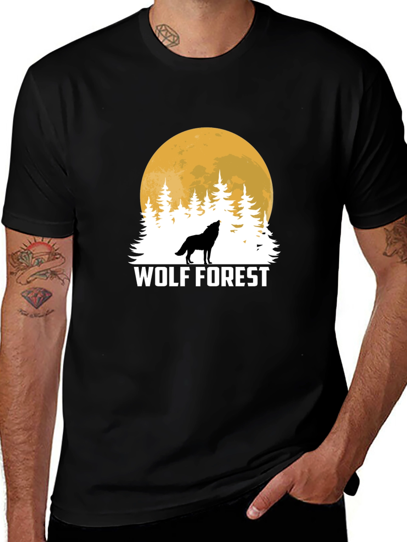 Variant 21 of Wolf Forest Black T-Shirt