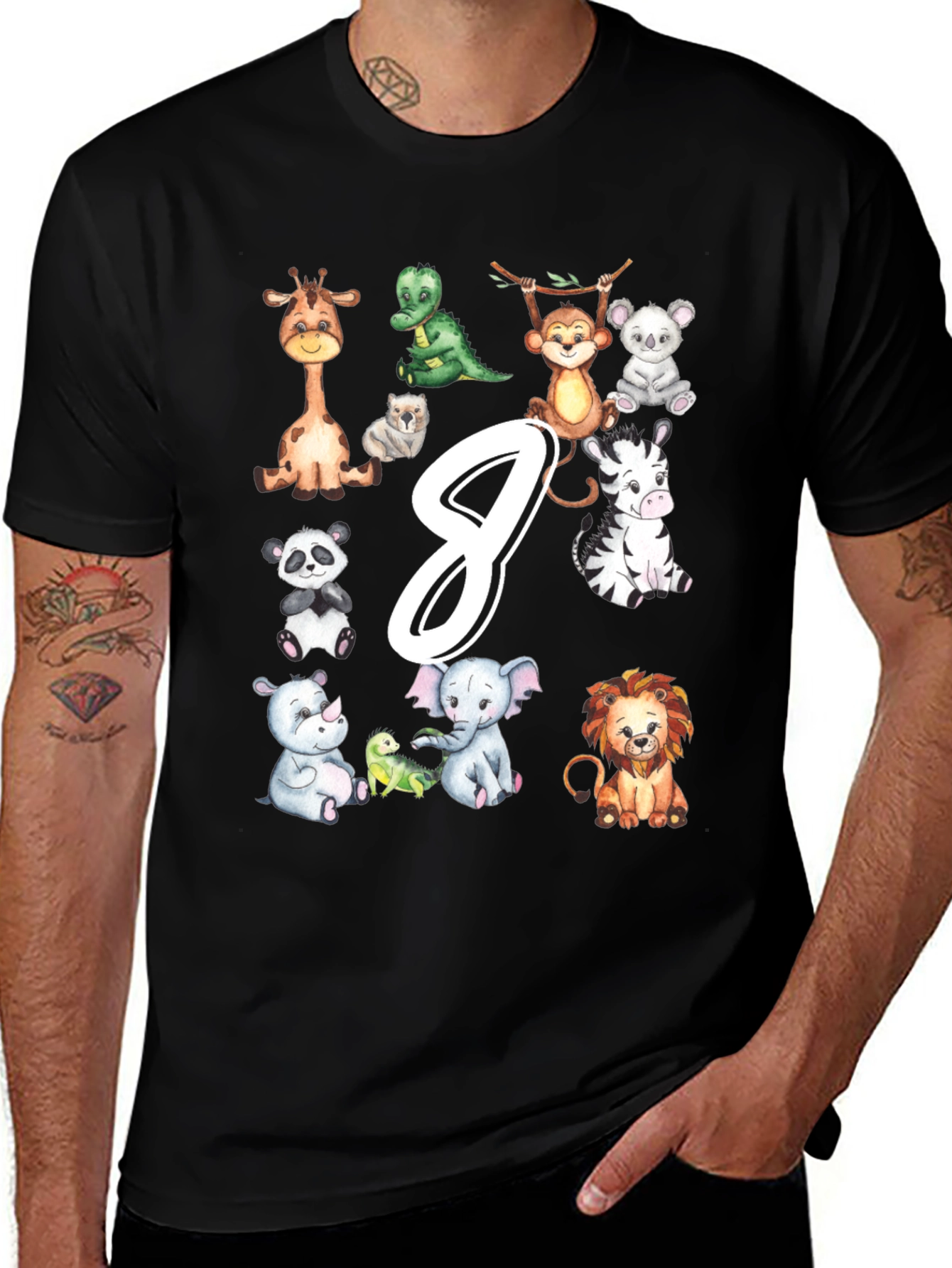 Jungle Animals Kids Birthday T-Shirt