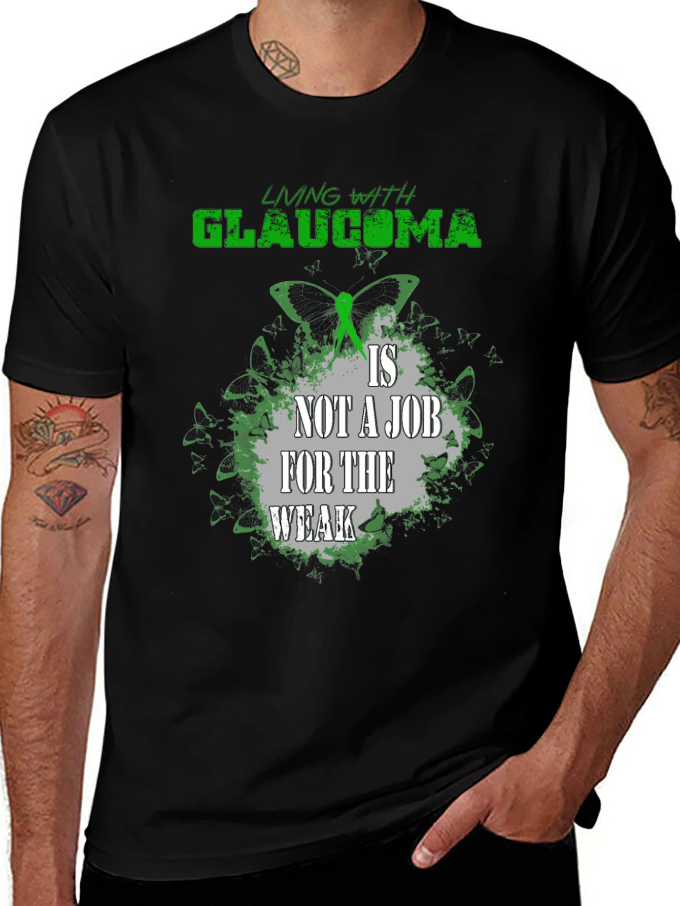 Glaucoma Awareness T-Shirt - Living With Glaucoma