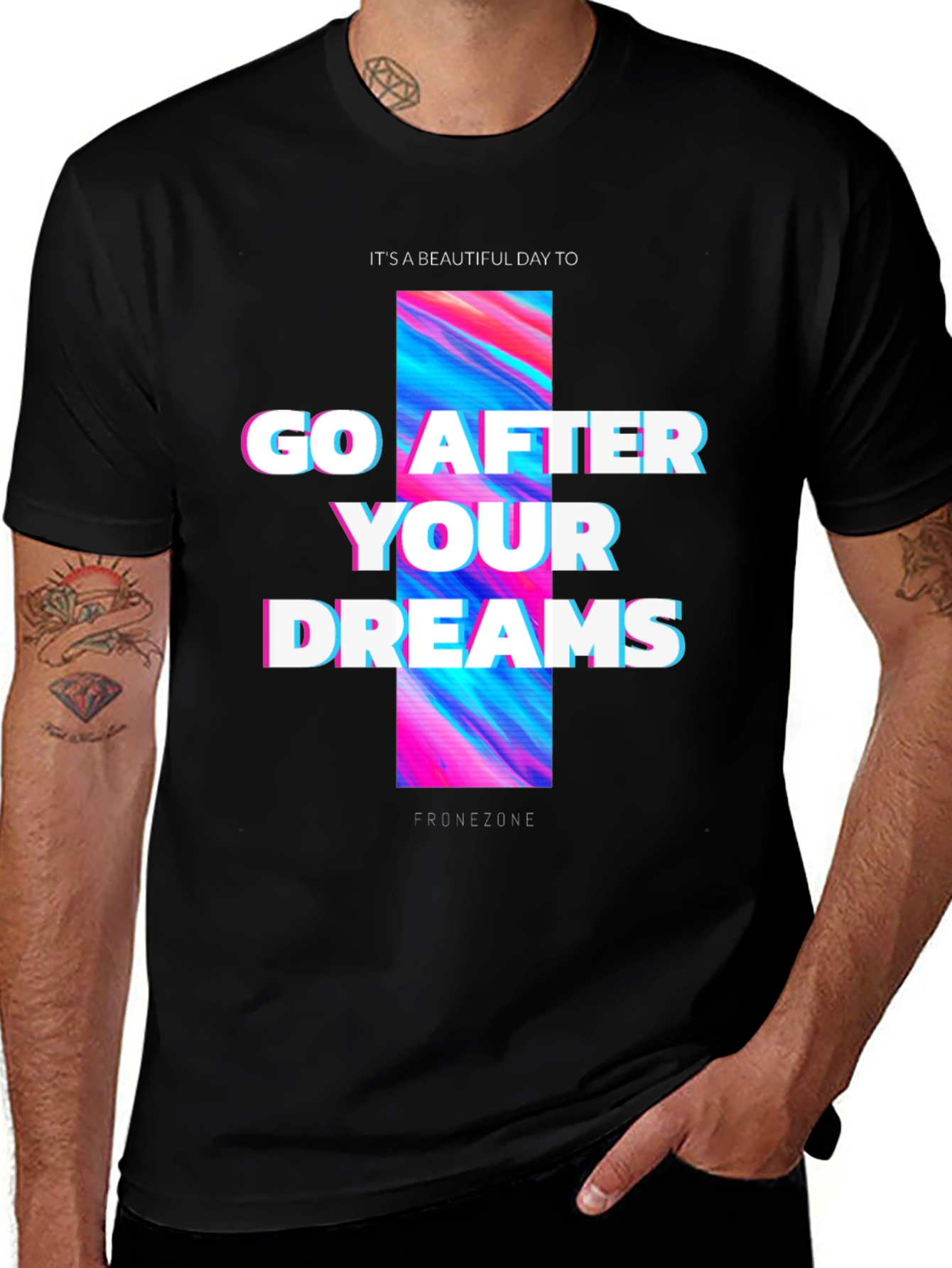 Black Go After Your Dreams Black Graphic Tee main image