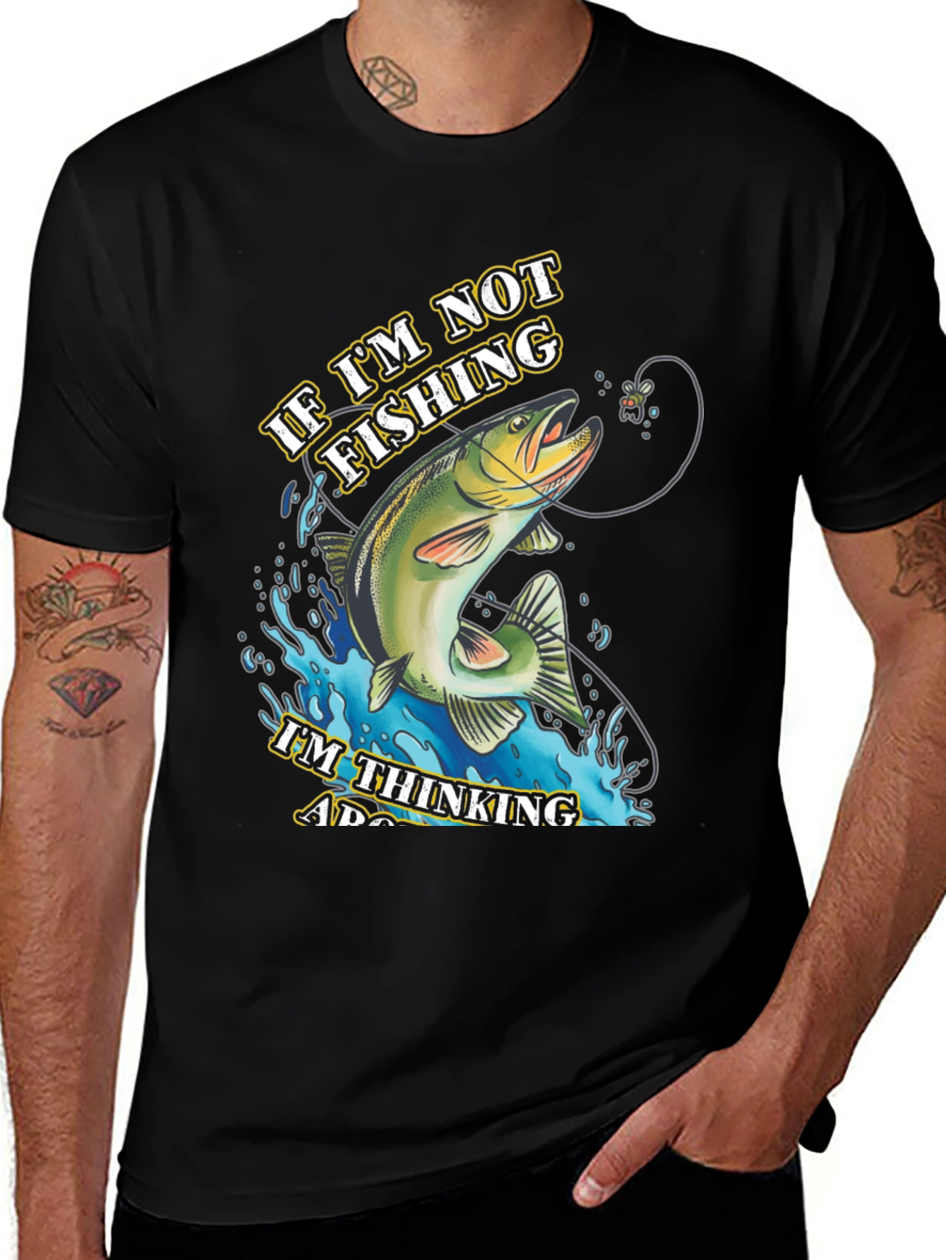 Variant 23 of Fishing T-Shirt - If I'm Not Fishing Graphic Tee