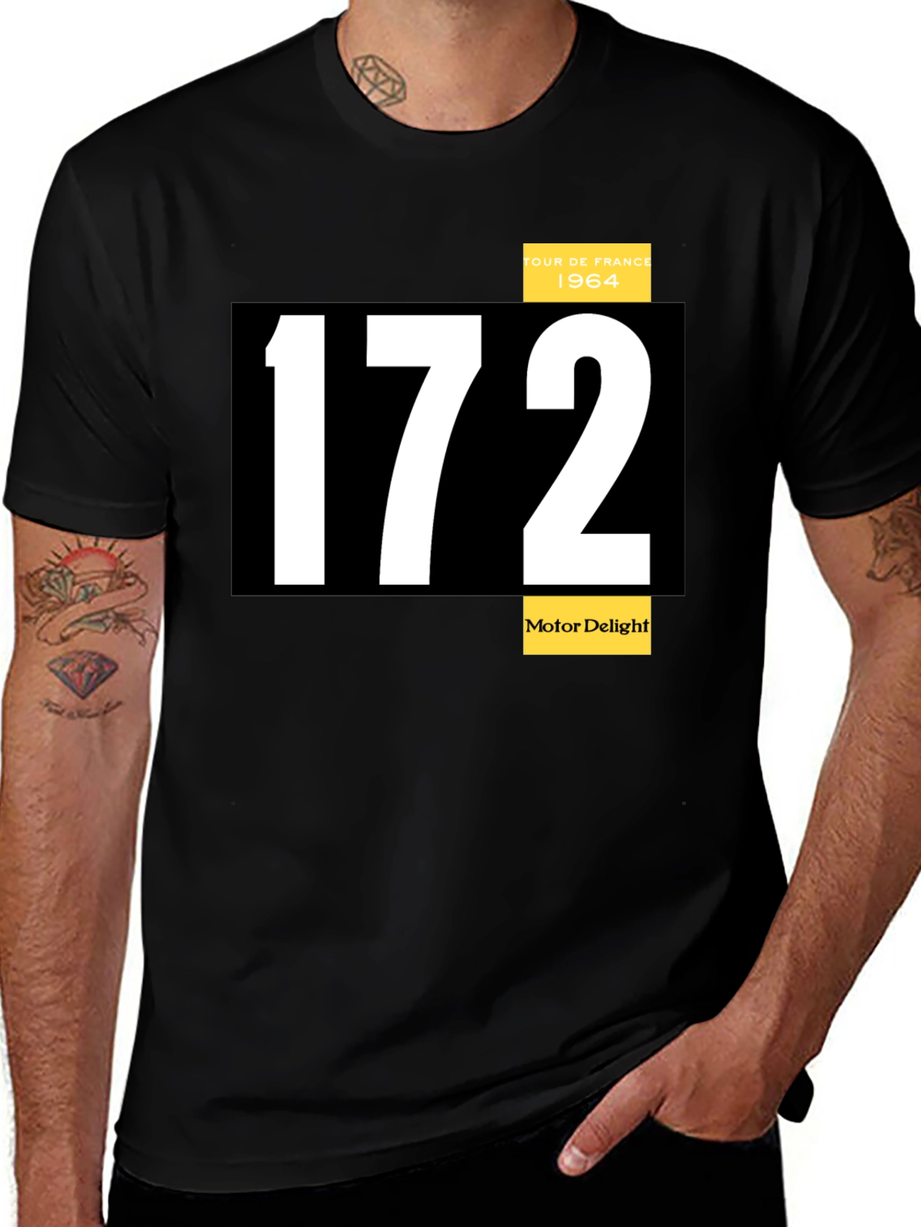 Variant 23 of Tour de France 1964 "172" Black Graphic Tee